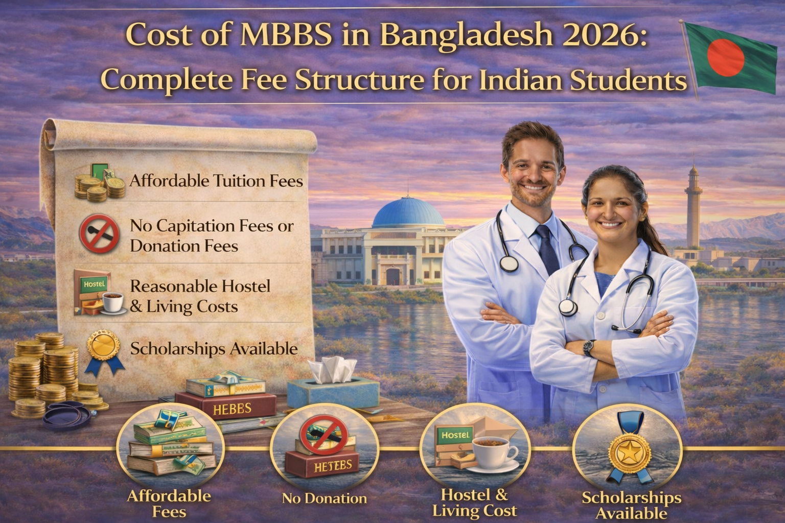 Cost of MBBS in Bangladesh 2026: Complete Fee Structure for Indian Students