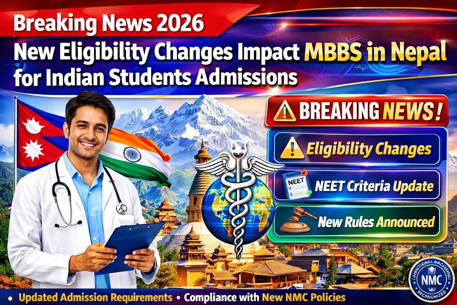 Breaking News 2026: New Eligibility Changes Impact MBBS in Nepal for Indian Students Admissions
