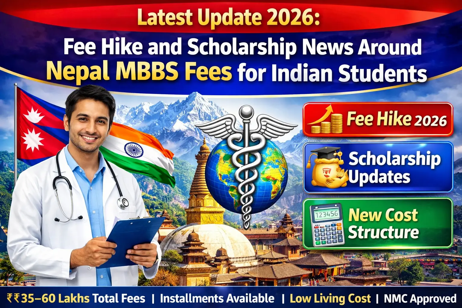 Latest Update 2026: Fee Hike and Scholarship News Around Nepal MBBS Fees for Indian Students