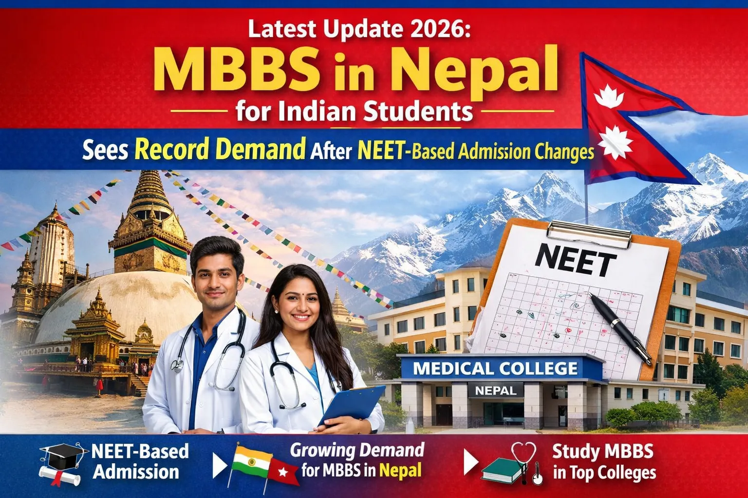 Latest Update 2026: MBBS in Nepal for Indian Students Sees Record Demand After NEET-Based Admission Changes