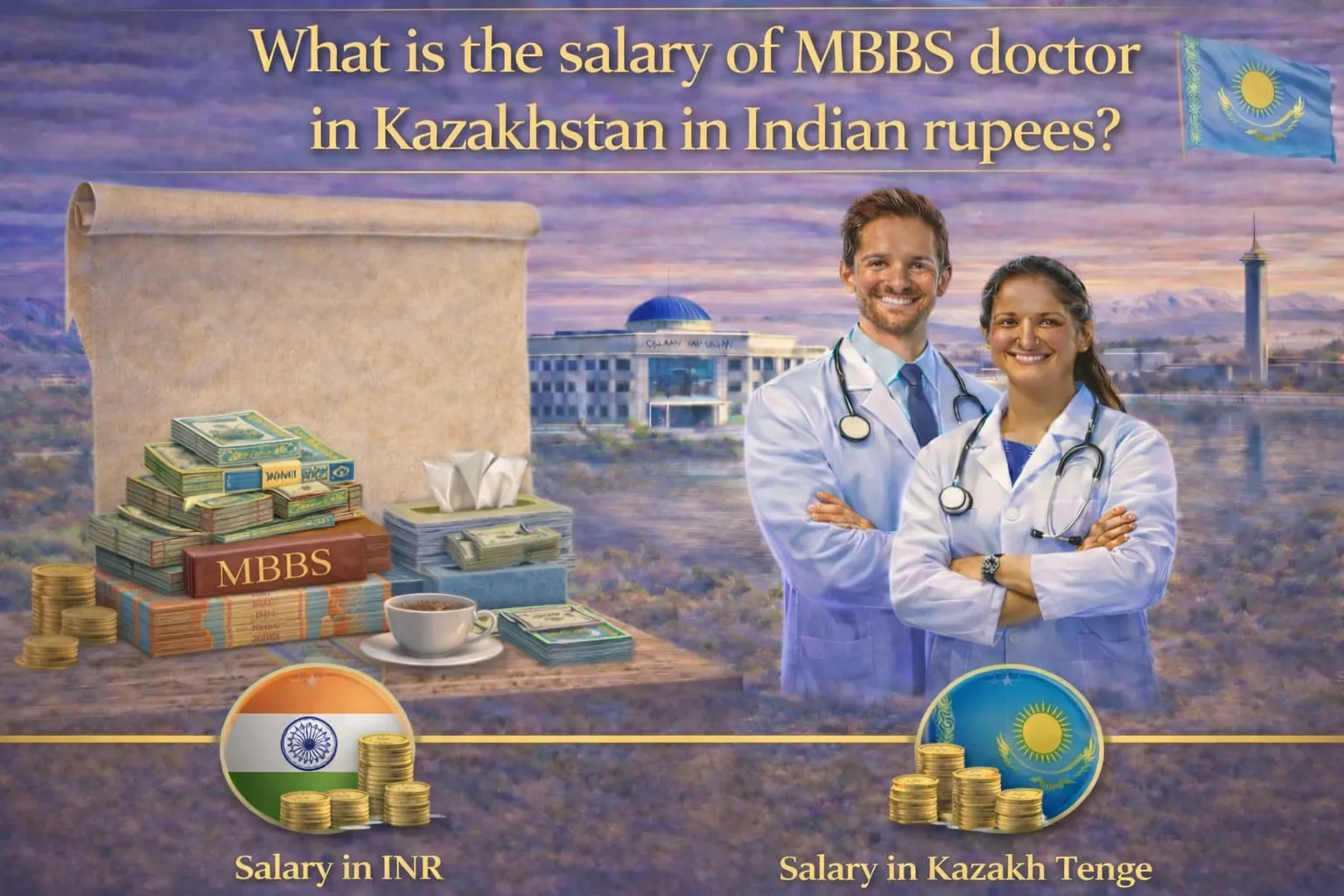 How Much Does an MBBS Doctor Make in Kazakhstan Above Indian Currency?
