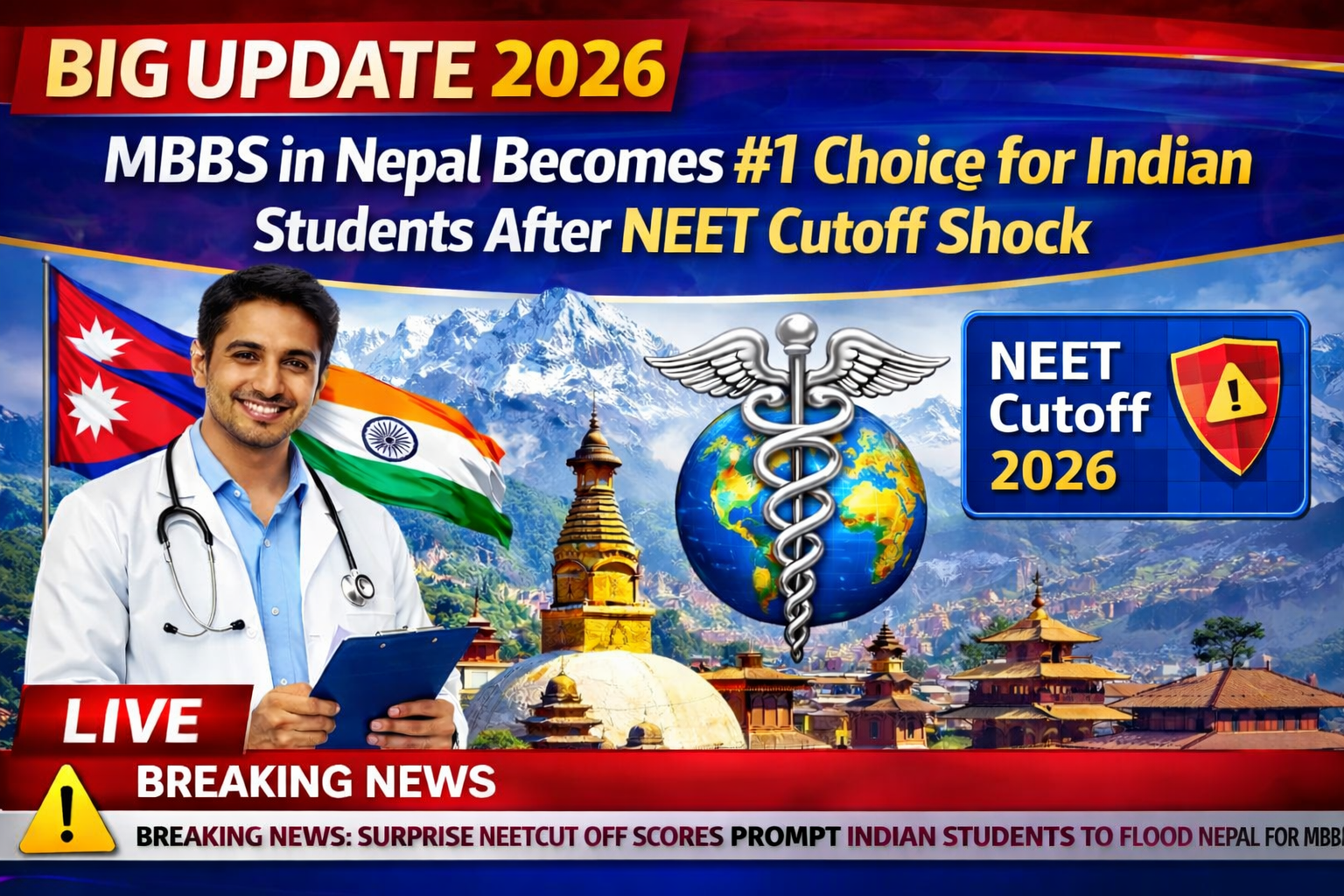 Big Update 2026: MBBS in Nepal Becomes #1 Choice for Indian Students After NEET Cutoff Shock