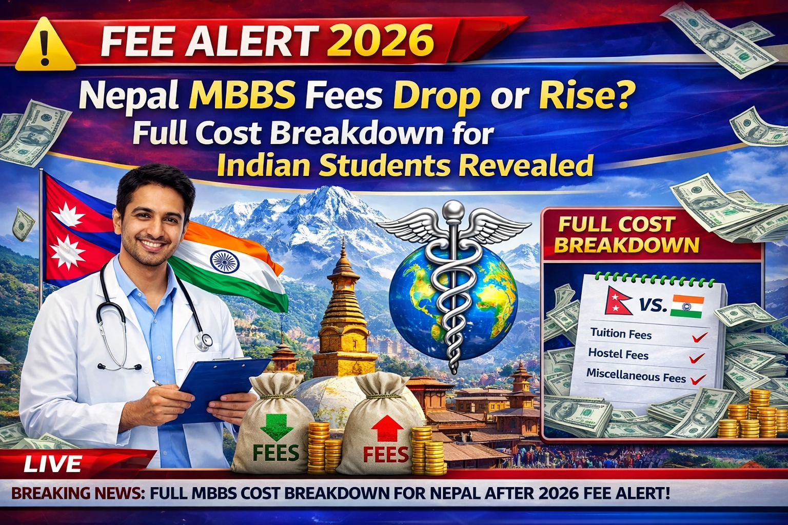 Fee Alert 2026: Nepal MBBS Fees Drop or Rise? Full Cost Breakdown for Indian Students Revealed