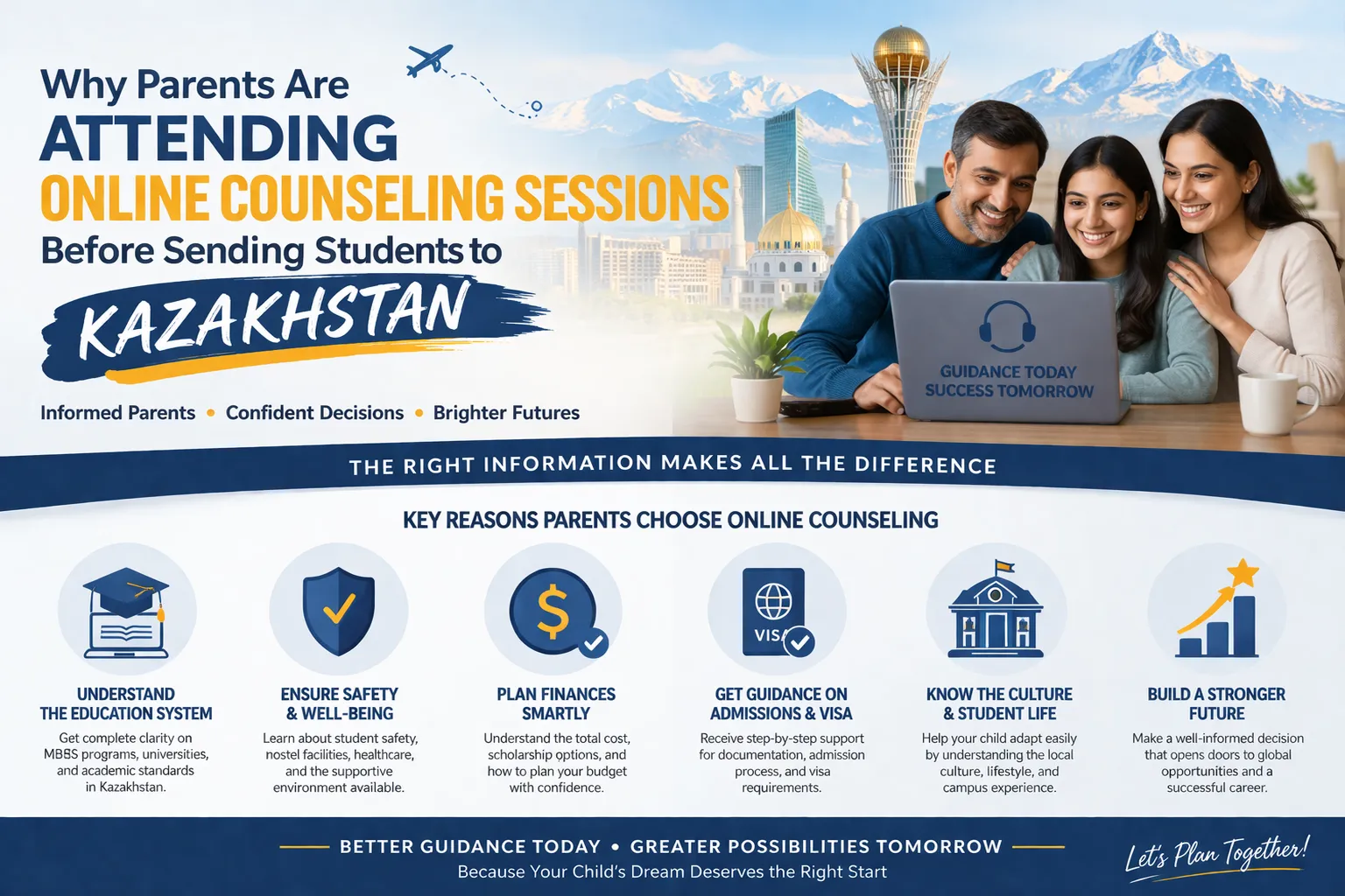 Why Parents Are Enrolling in Online Counseling Ahead of Students – MBBS in Kazakhstan (2026)