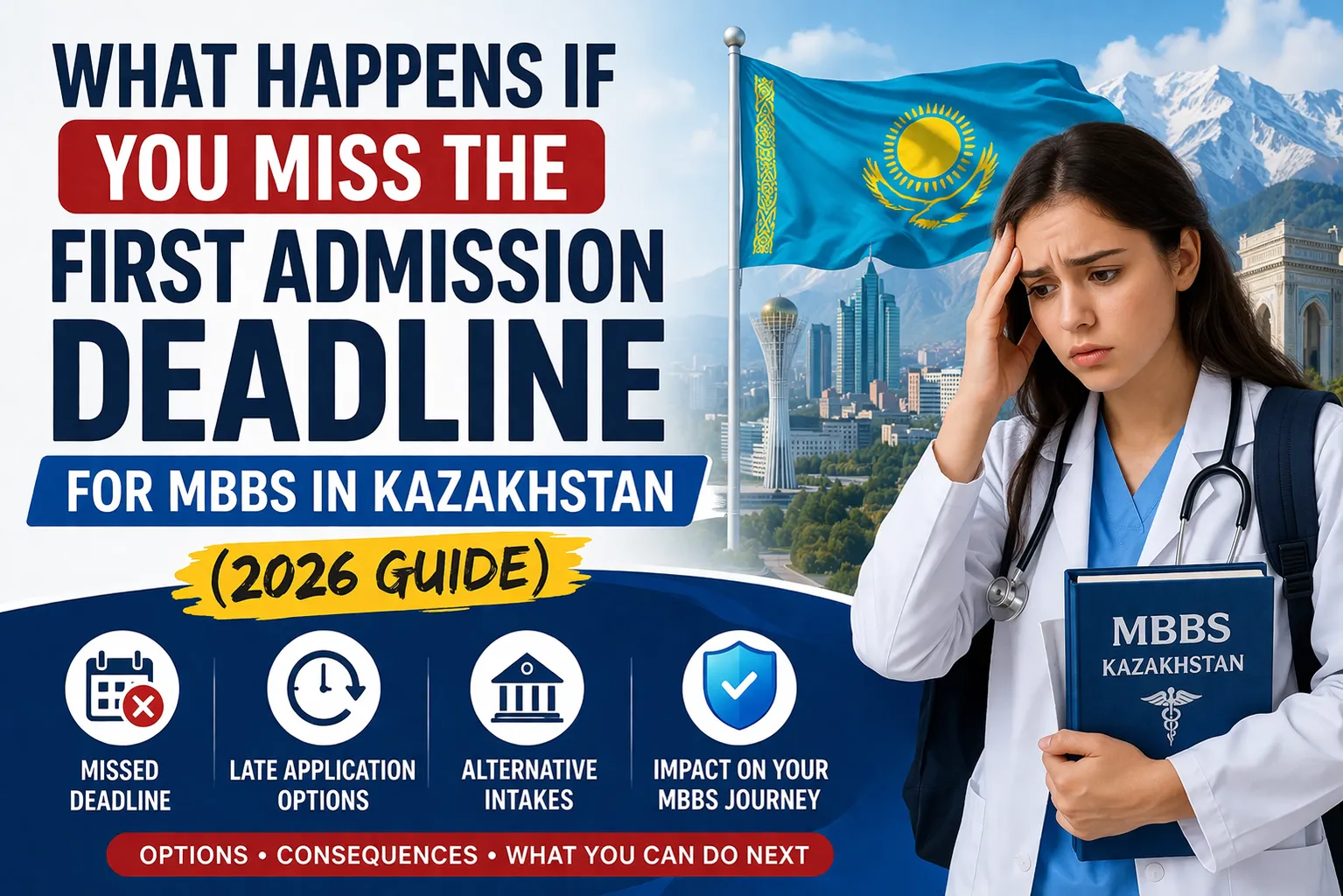 What Should You Do If You Miss the First Admission Deadline for MBBS in Kazakhstan (2026 Guide)