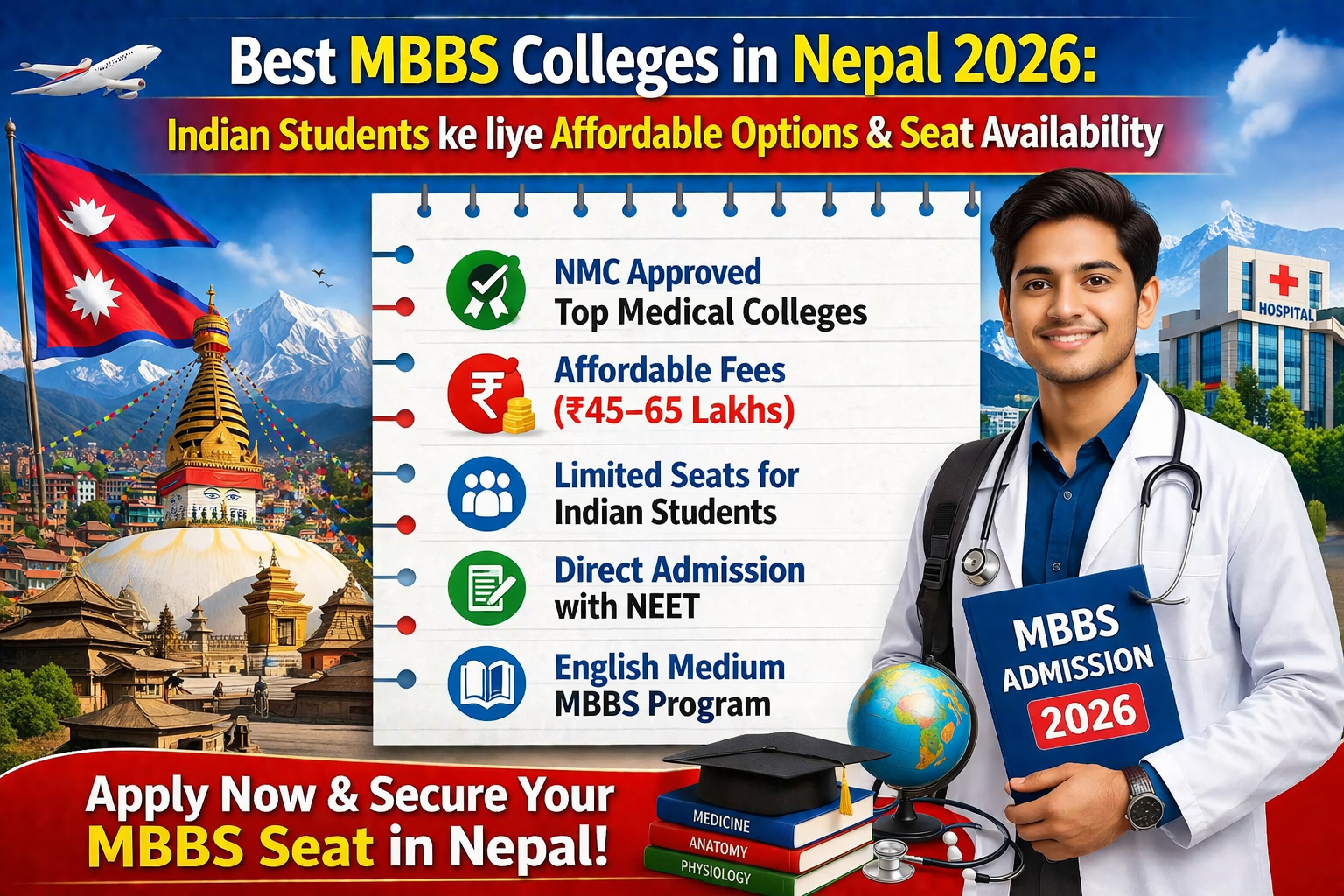 Best MBBS Colleges in Nepal 2026: Indian Students ke liye Affordable Options & Seat Availability