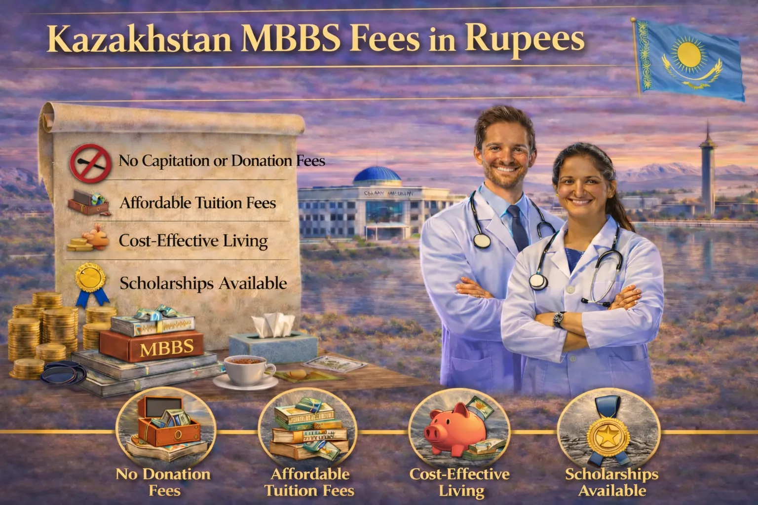Kazakhstan MBBS Fee in Rupees (Full 2026 Guide For Indian Students)