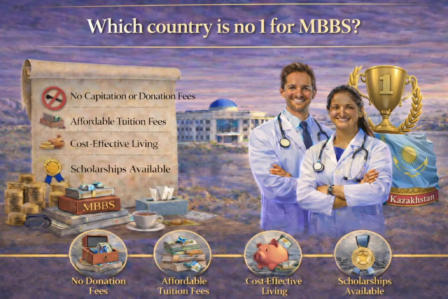 Which is the No 1 country for MBBS? Main Reasons Why Choose Kazakhstan for Medical Studies
