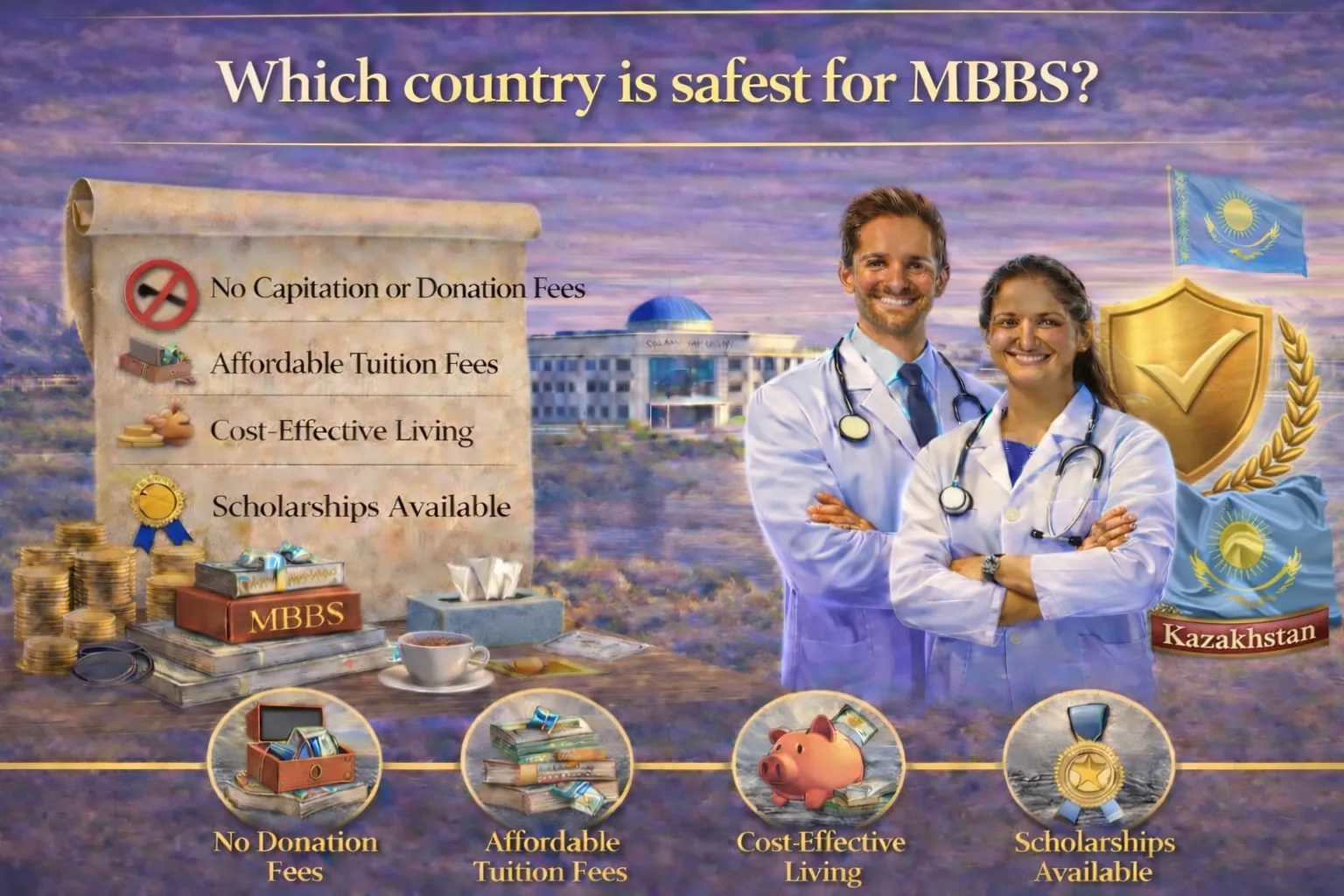 Which Country Is Best for MBBS Safety? The Crossroad of Learning: Why Kazakhstan is One of the Safest Options for Medical Students
