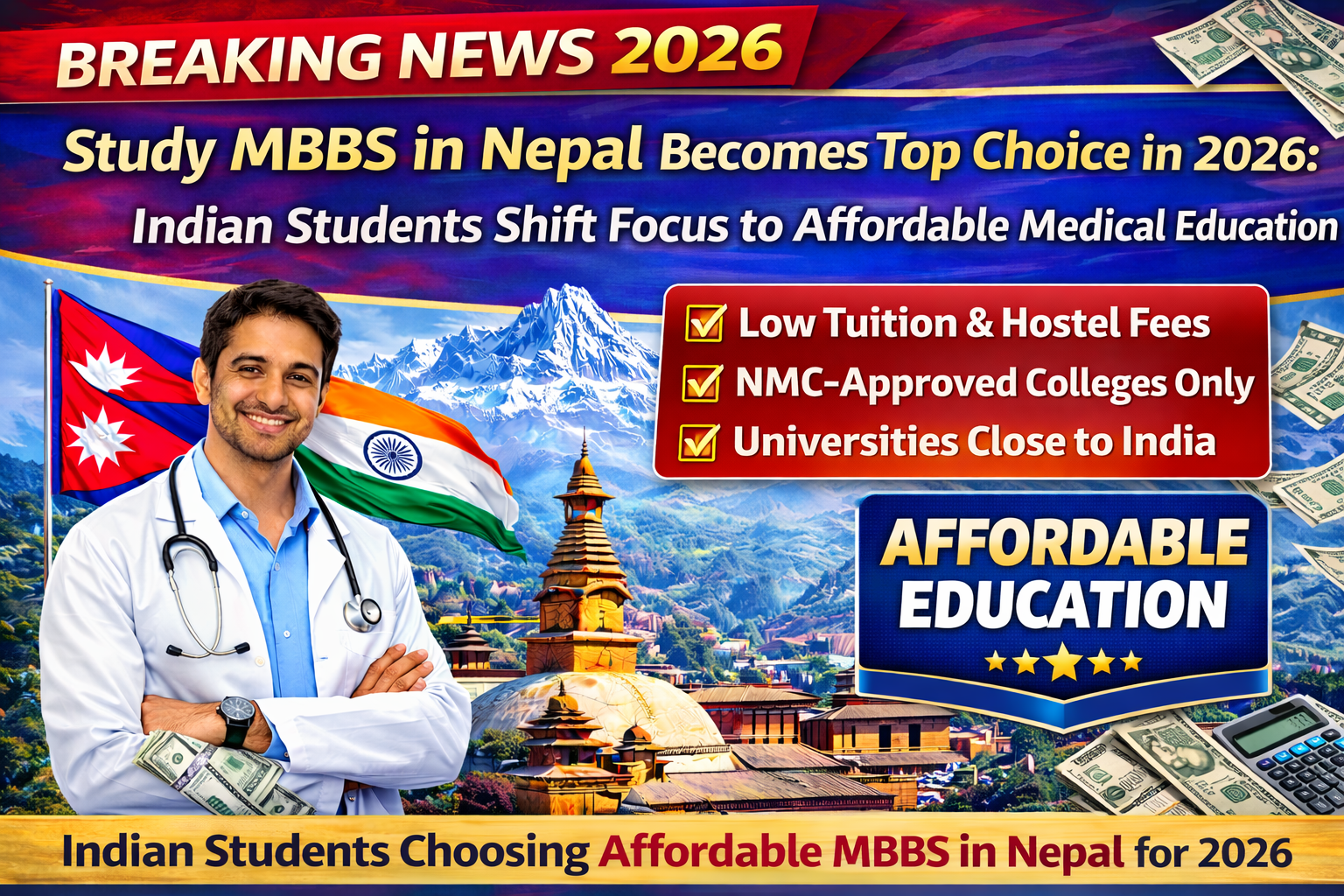 Study MBBS in Nepal Becomes Top Choice in 2026: Indian Students Shift Focus to Affordable Medical Educatio