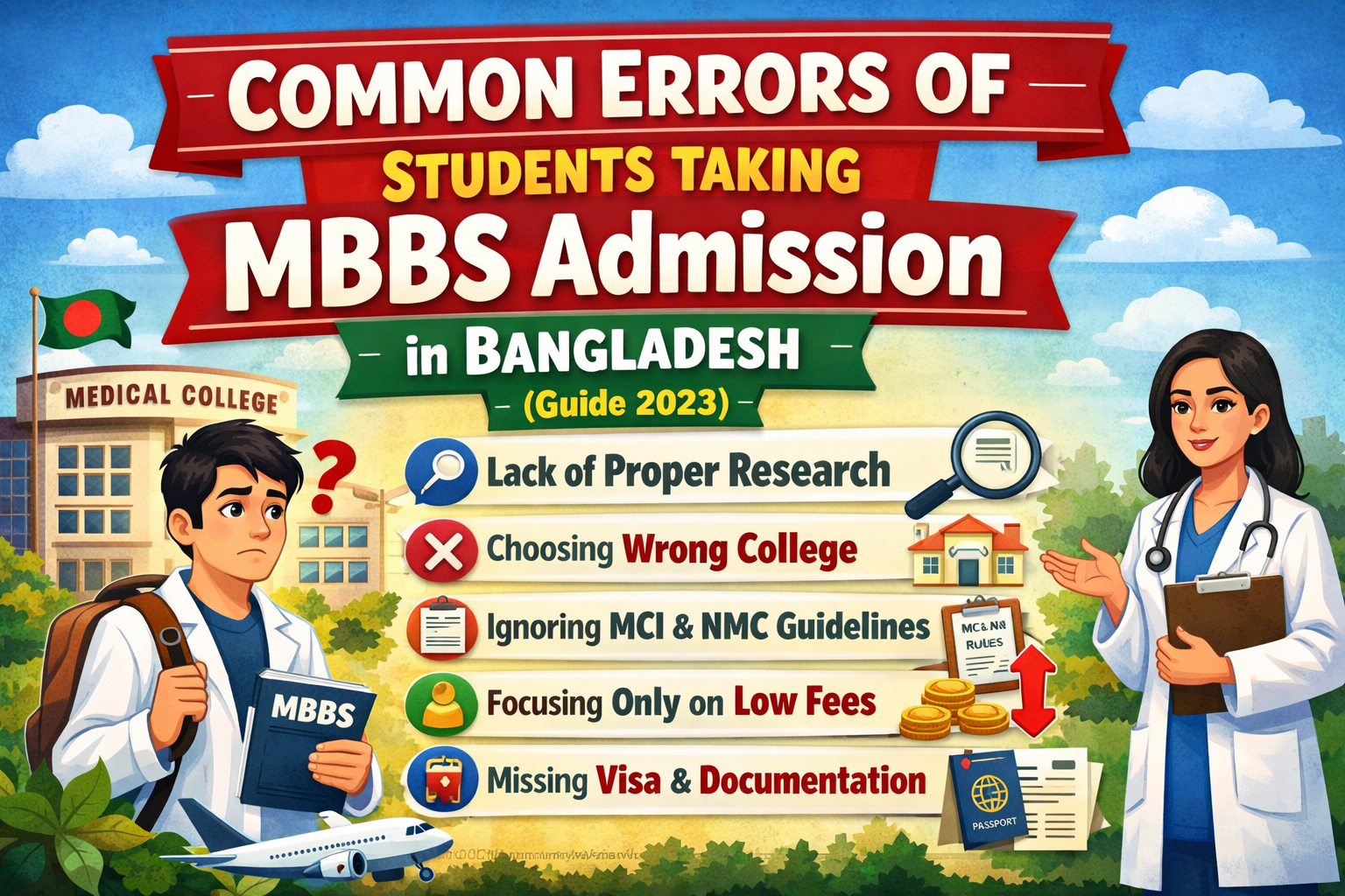 Common Errors of Students Taking MBBS Admission in Bangladesh (Guide 2023)