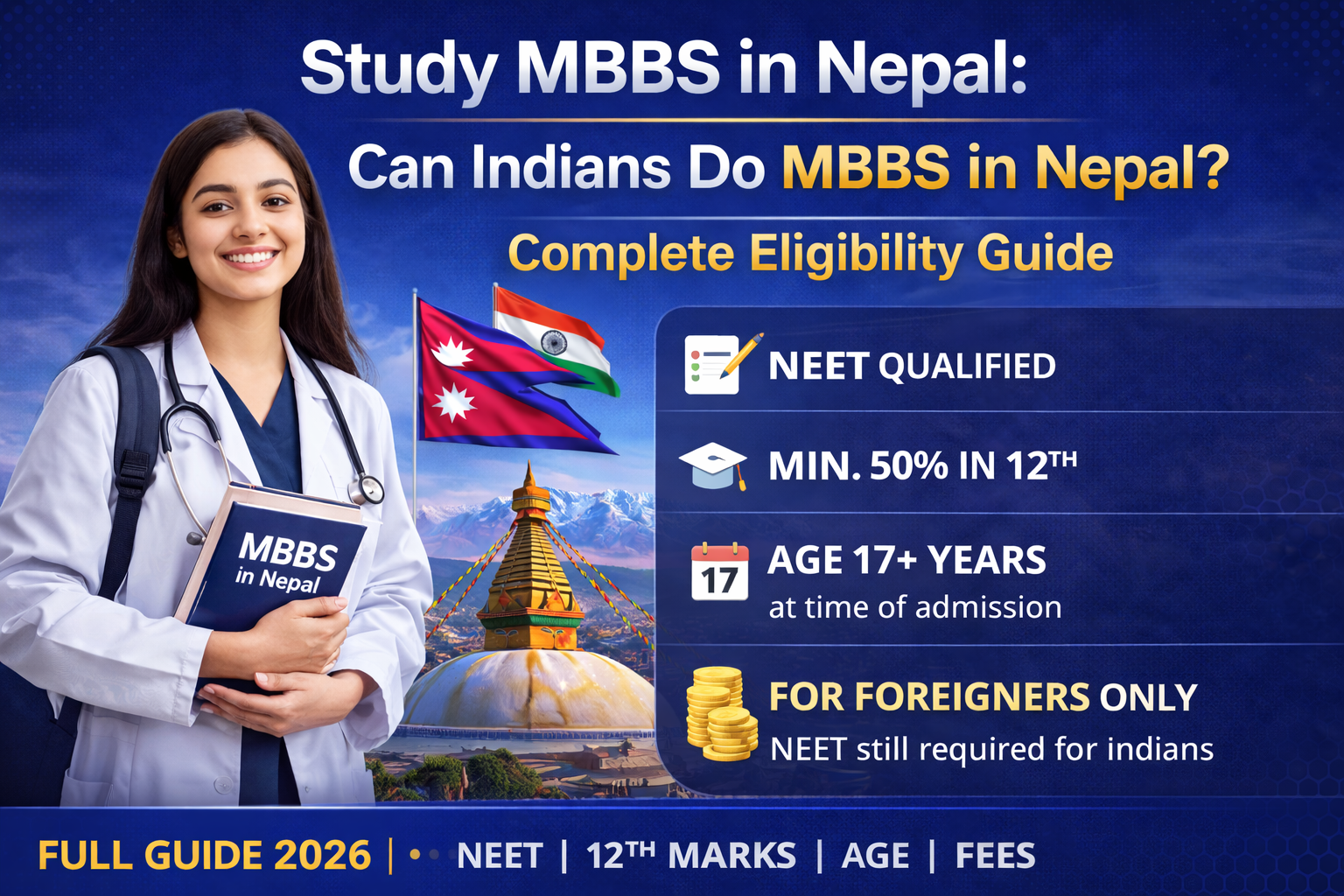 Study MBBS in Nepal: Can Indians Do MBBS in Nepal? Complete Eligibility Guide