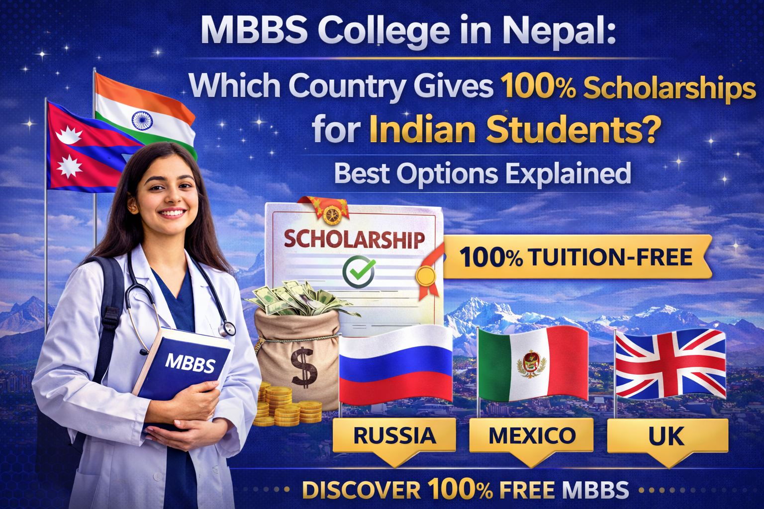 MBBS College in Nepal: Which Country Gives 100% Scholarships for Indian Students? Best Options Explained