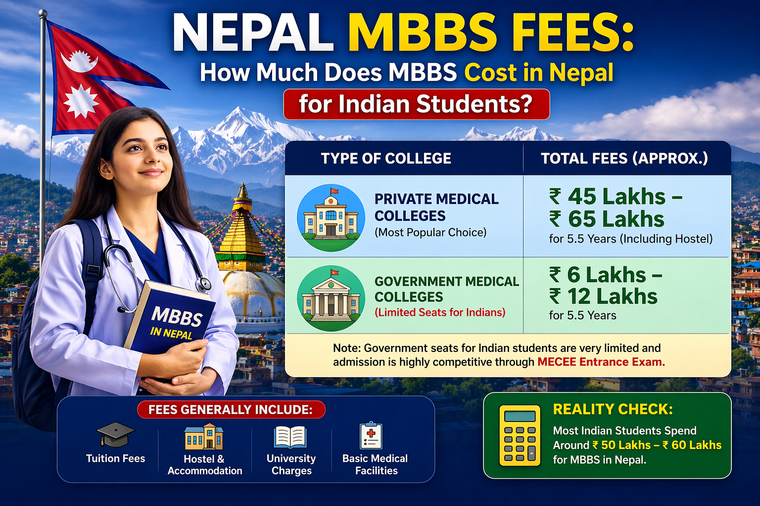Nepal MBBS Fees: How Much Does MBBS Cost in Nepal for Indian Students?