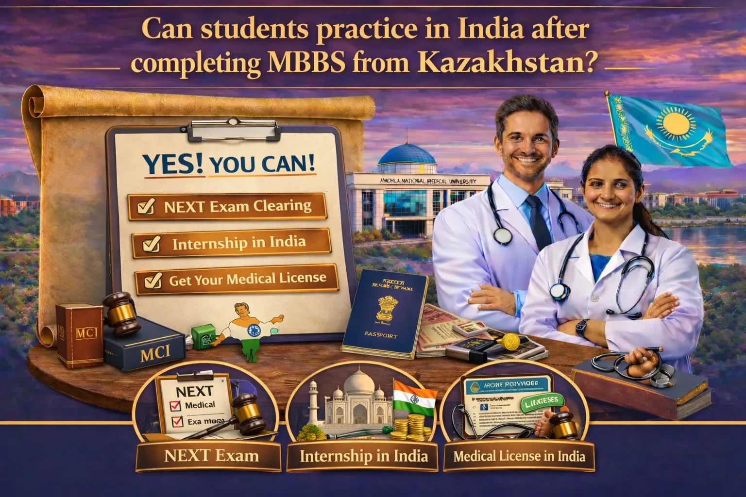 Can You Practice in India After Doing MBBS from Kazakhstan?