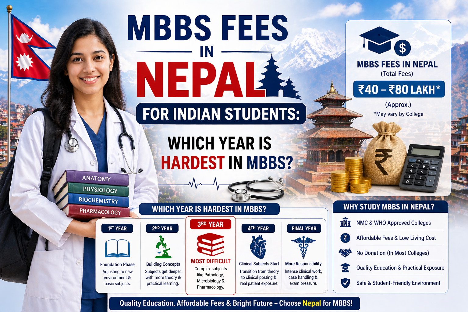 MBBS Fees in Nepal for Indian Students: Which Year is Hardest in MBBS?