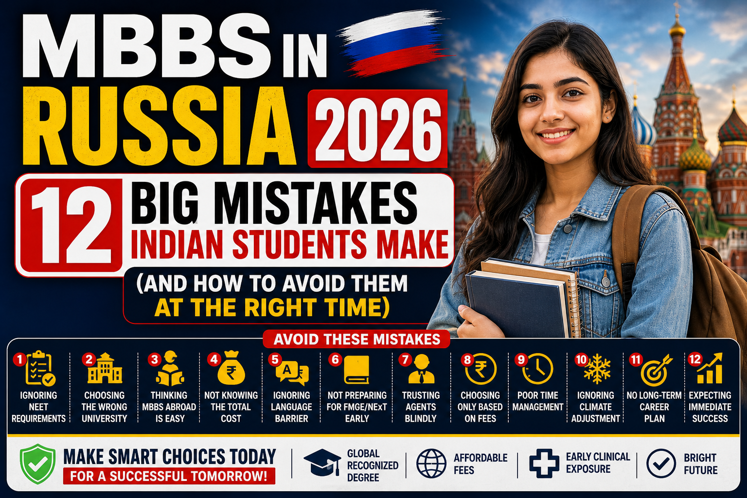 MBBS in Russia 2026: 12 Big Mistakes Indian Students Make (And How to Avoid Them at the Right Time)