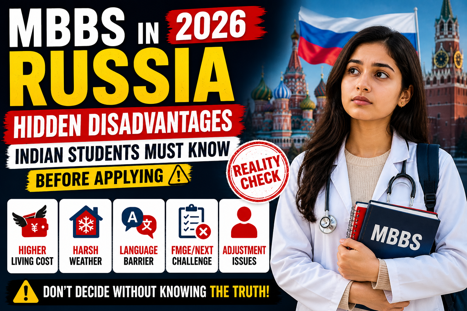 MBBS in Russia 2026: Hidden Disadvantages Indian Students Must Know Before Applying
