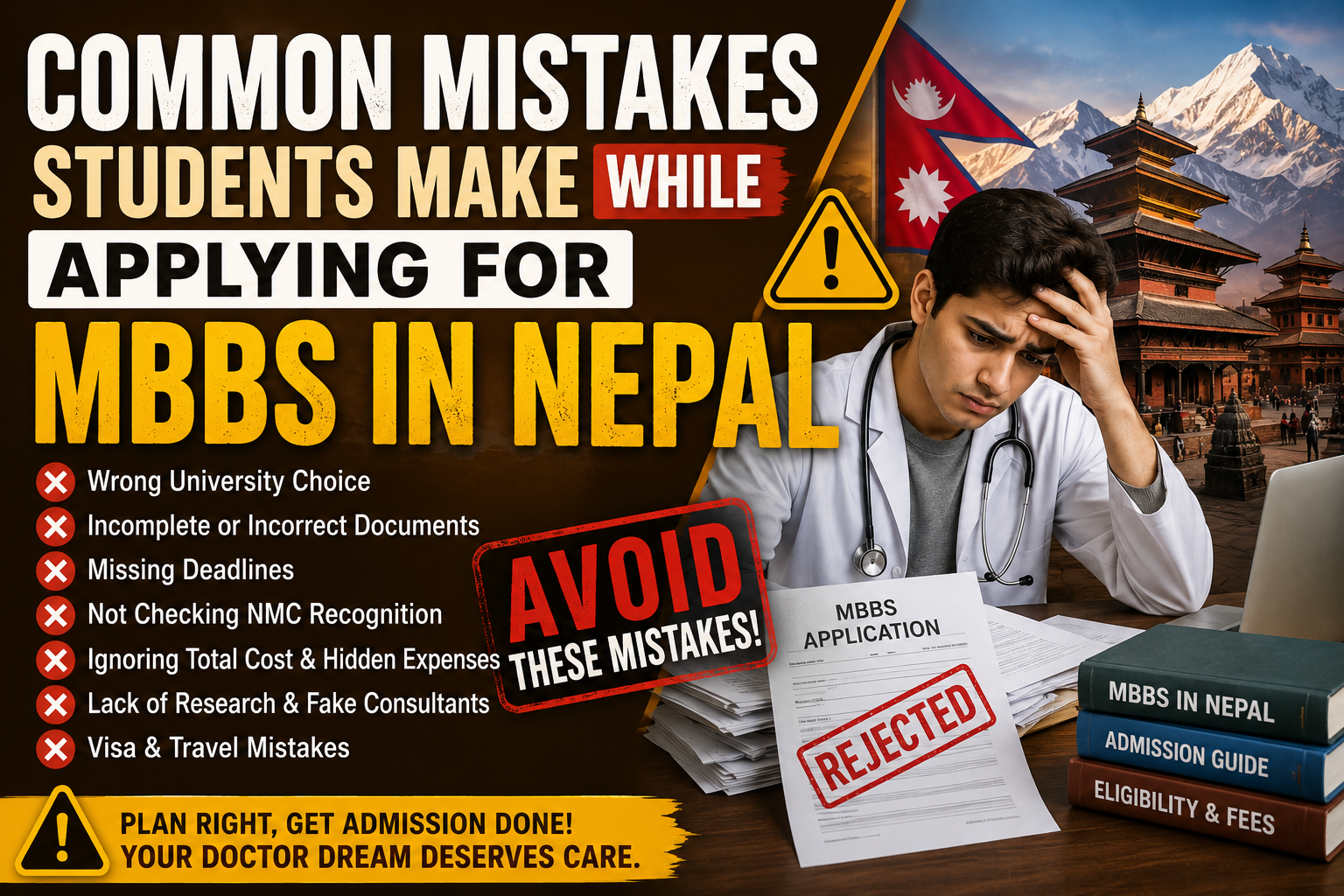 Common Mistakes Students Make While Applying for MBBS in Nepal