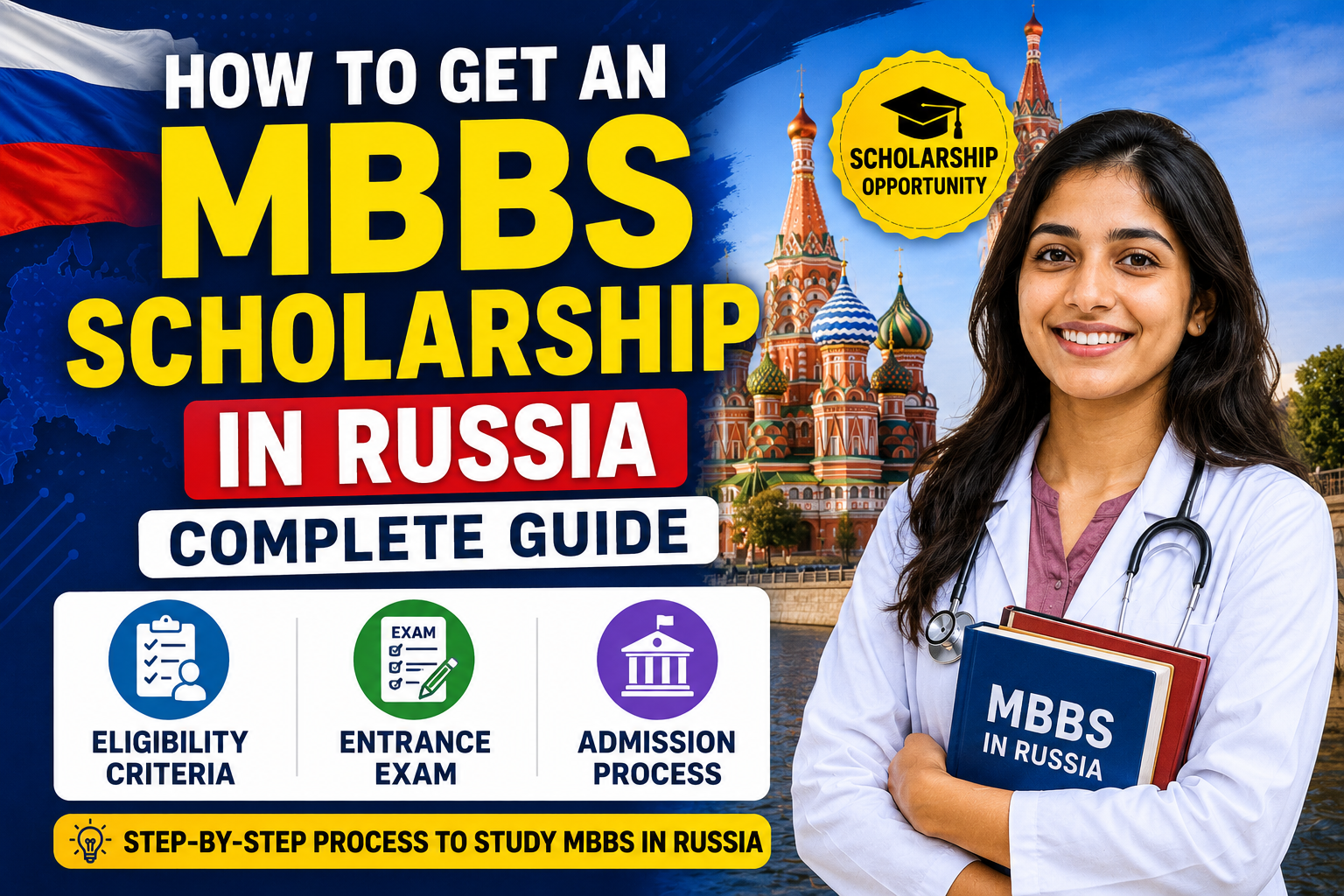 How to get an MBBS Scholarship in Russia Eligibility criteria, entrance exam and admission process