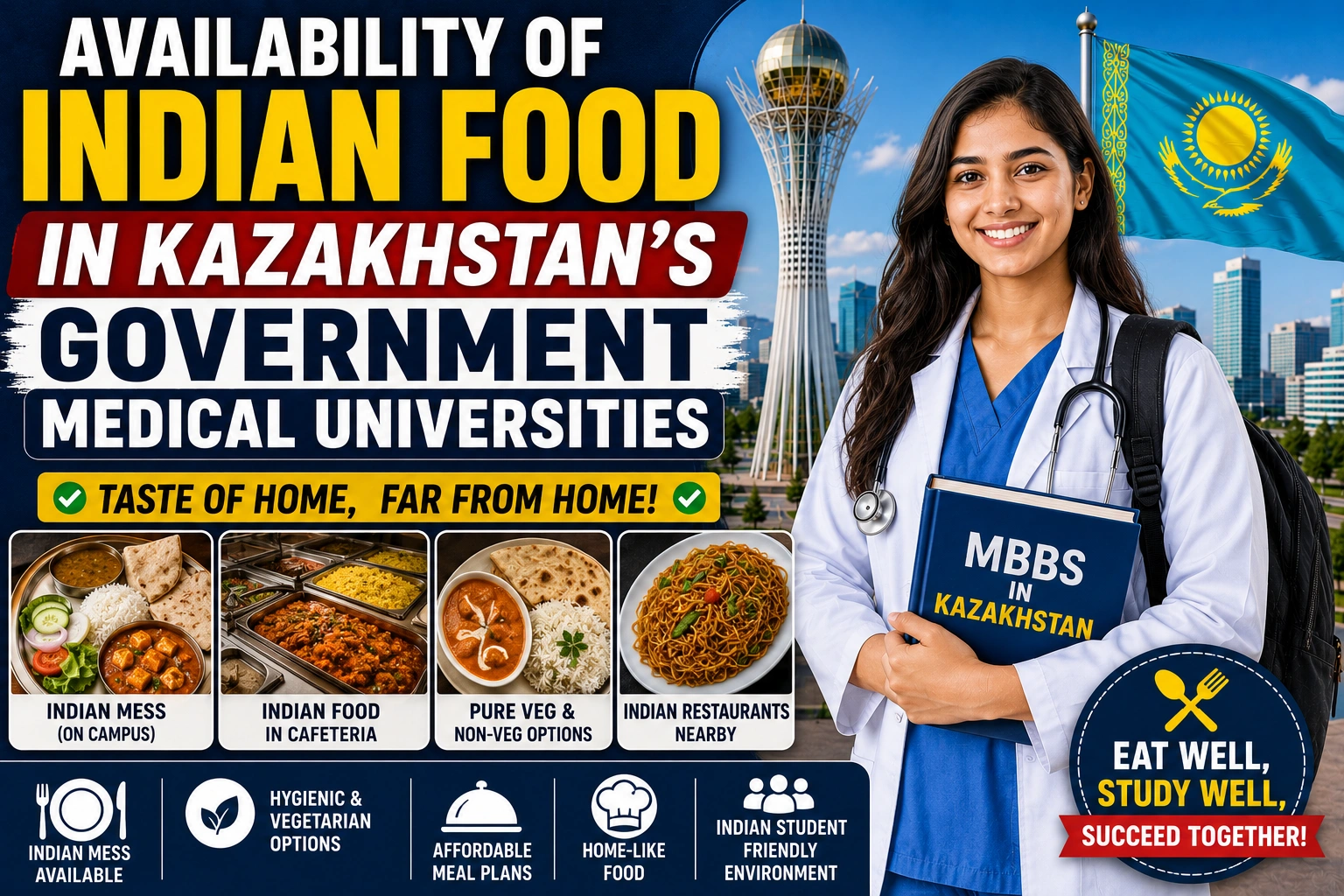 Availability of Indian Food in Kazakhstan's Government Medical Universities