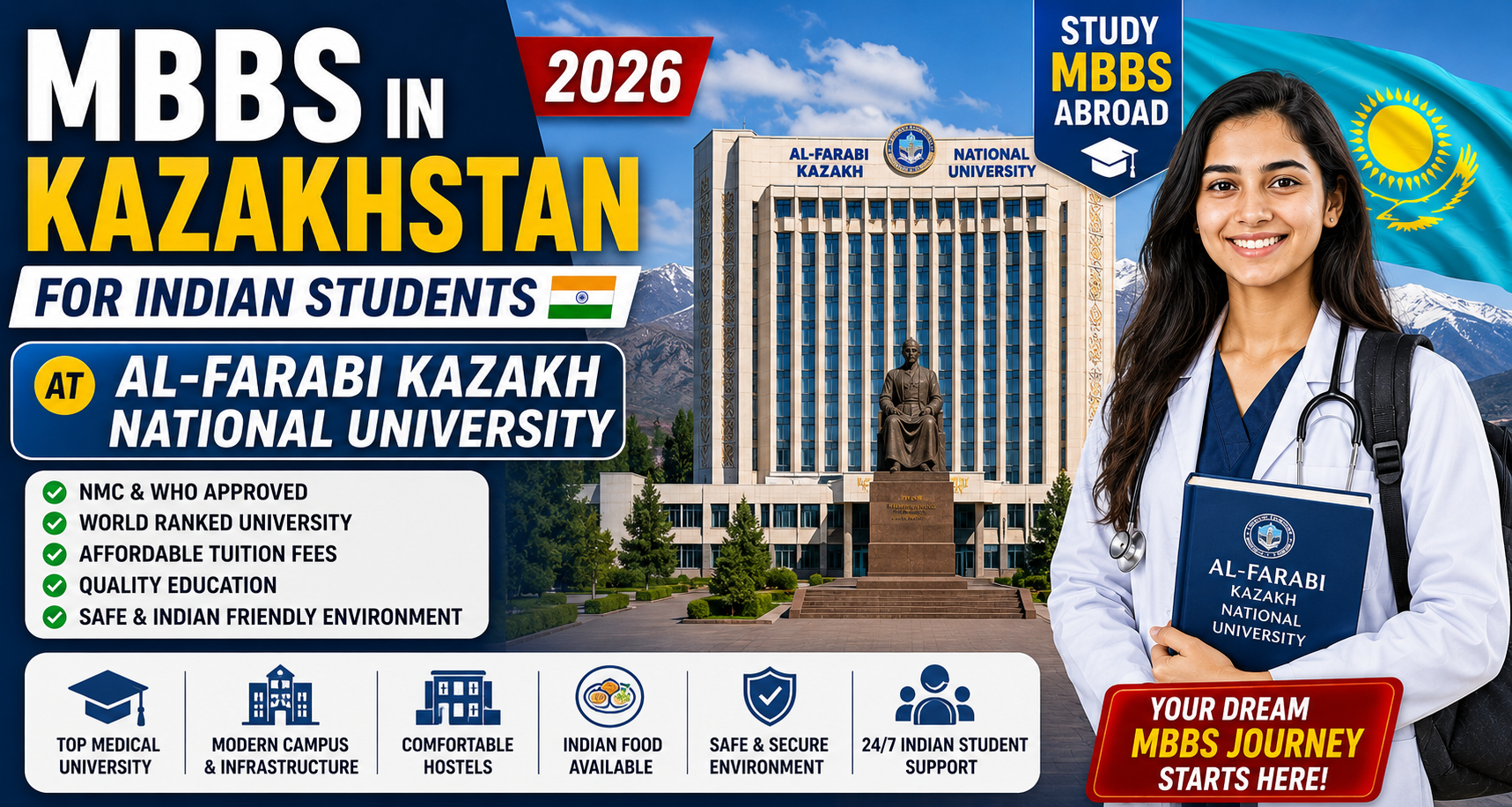 MBBS in Kazakhstan 2026 for Indian Students at Al-Farabi Kazakh National University