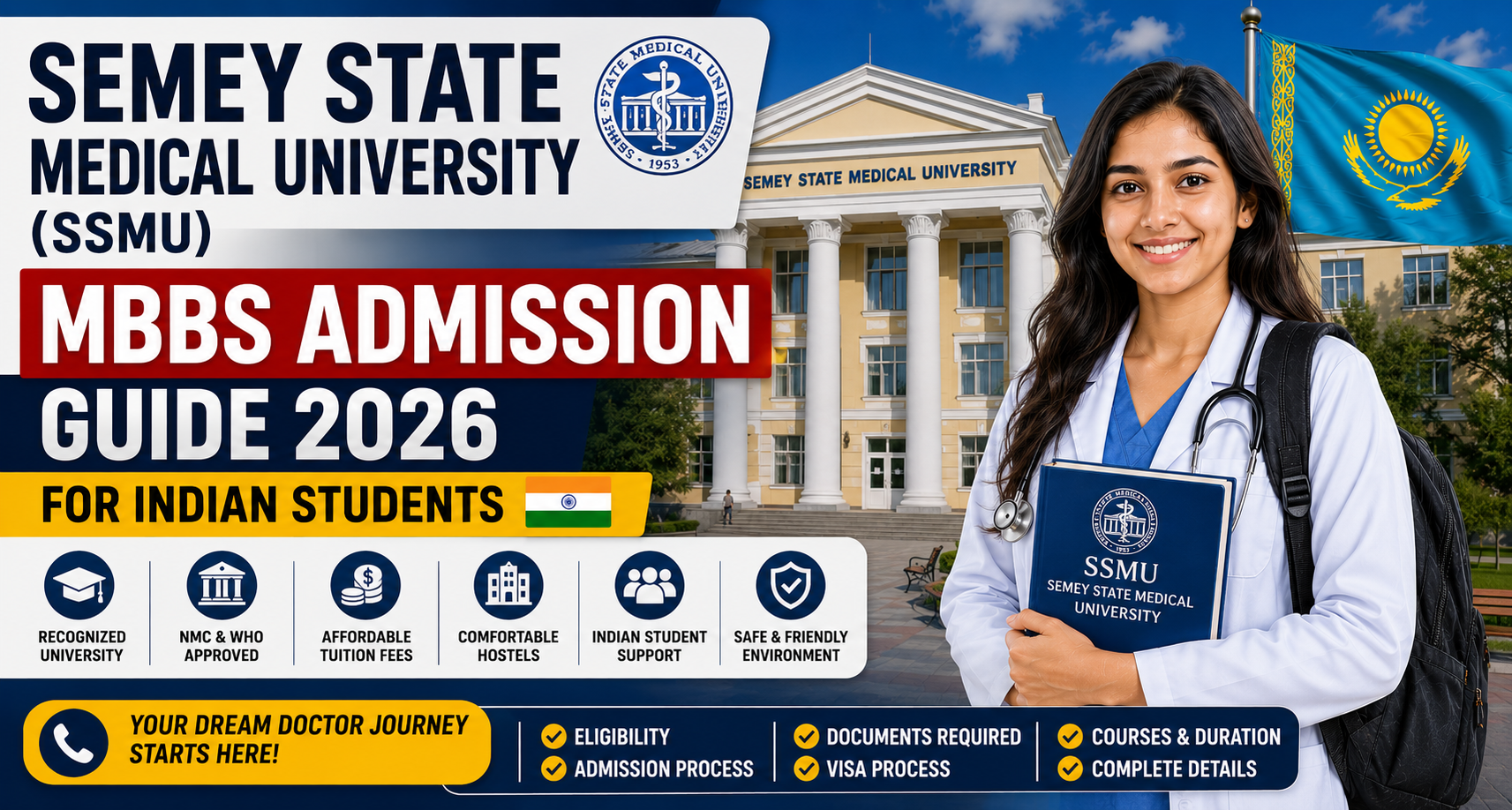 Semey State Medical University (SSMU) MBBS Admission Guide 2026 for Indian Students