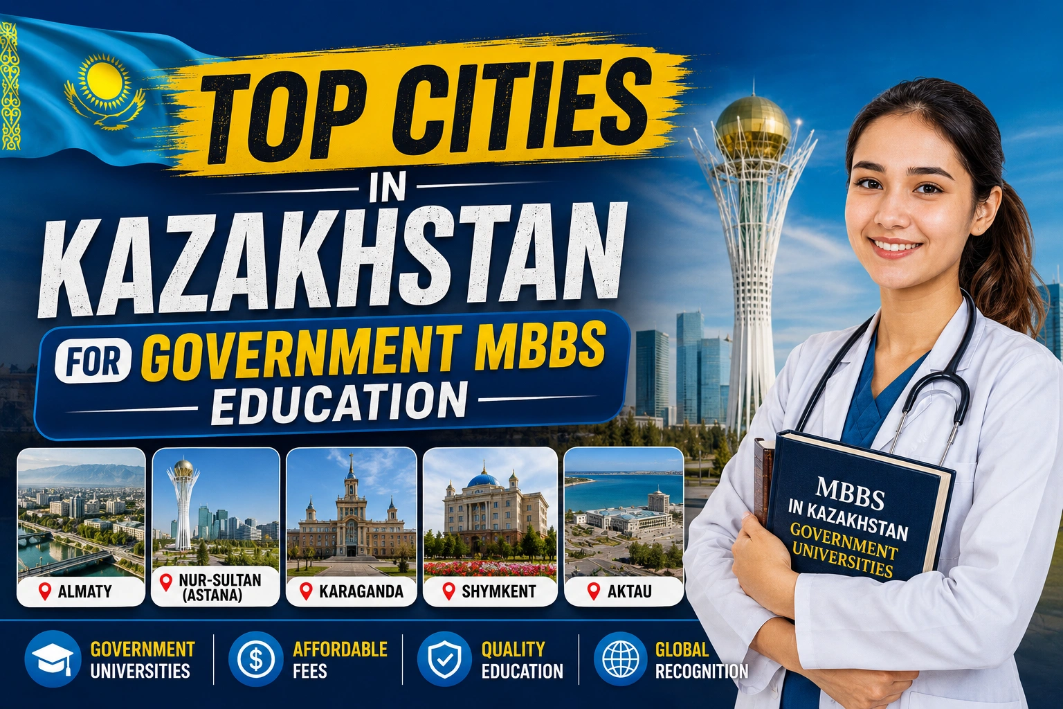 Top Cities in Kazakhstan for Government MBBS Education
