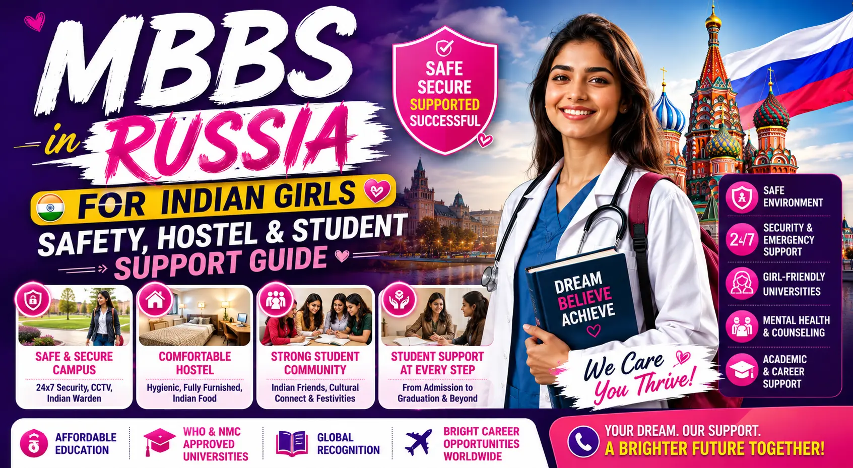 MBBS in Russia for Indian Girls: Safety, Hostel & Student Support Guide