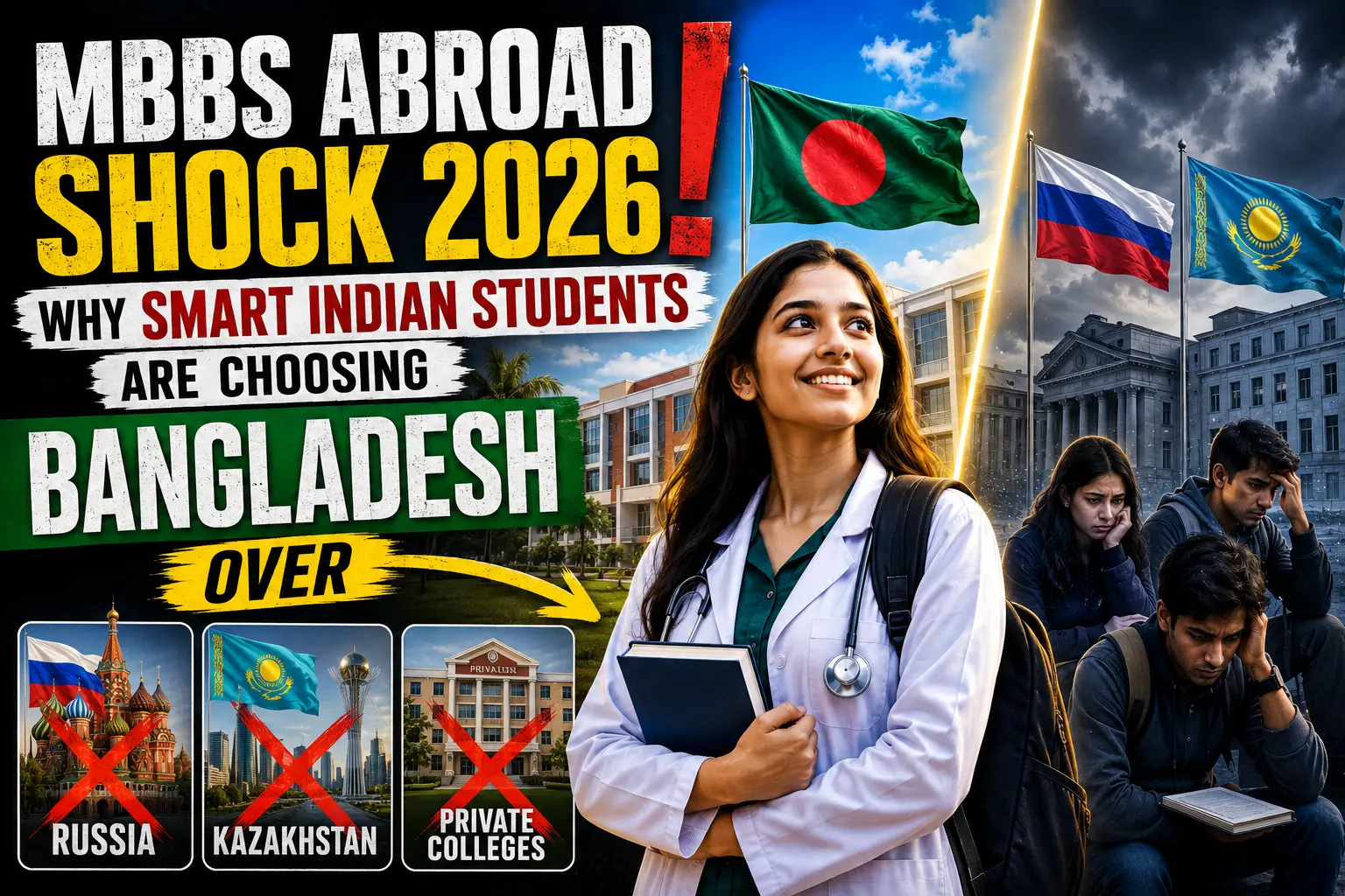 MBBS abroad shock 2026: Why smart Indian college students Are choosing Bangladesh Over Russia, Kazakhstan & private faculties