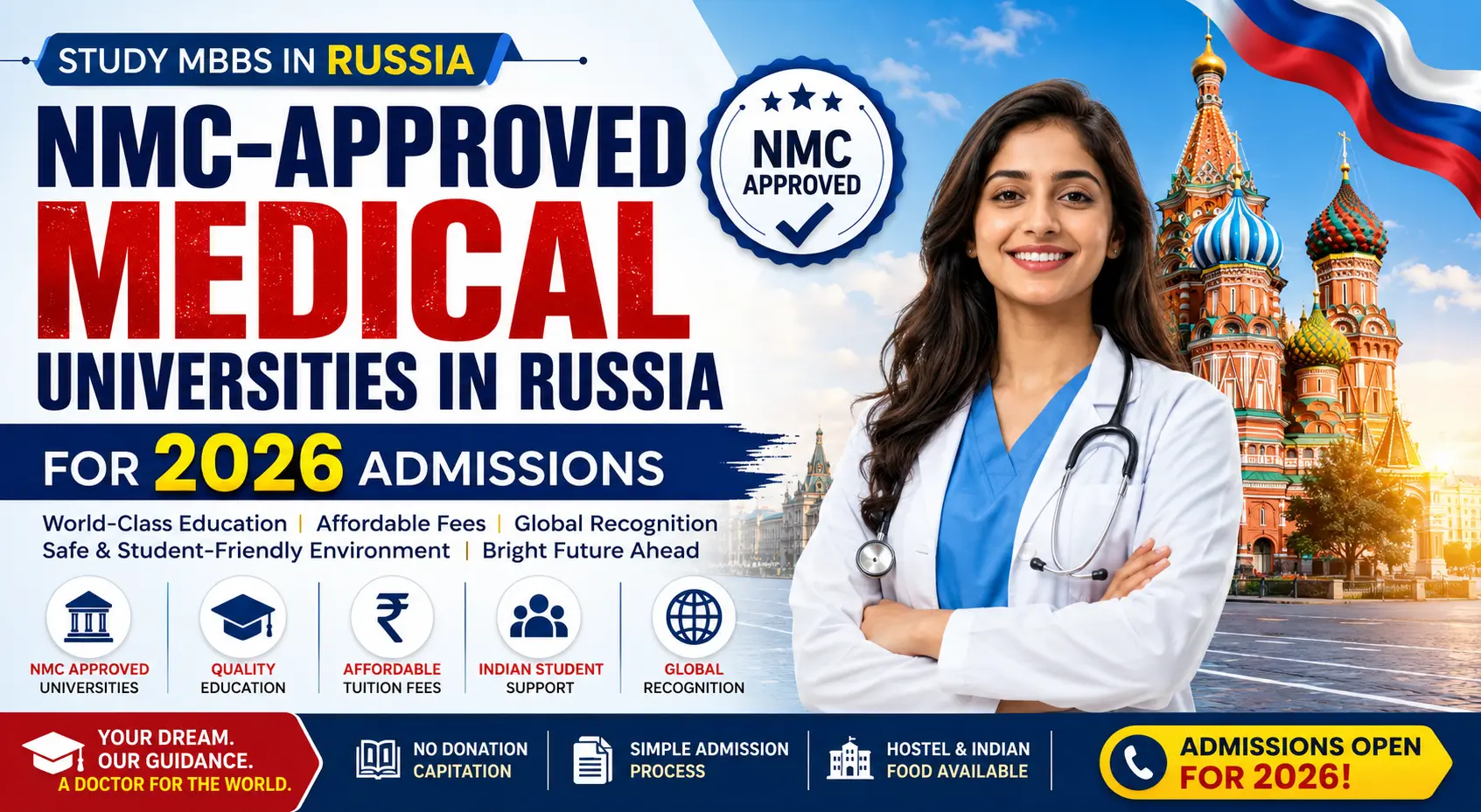 NMC-Approved Medical Universities in Russia for 2026 Admissions