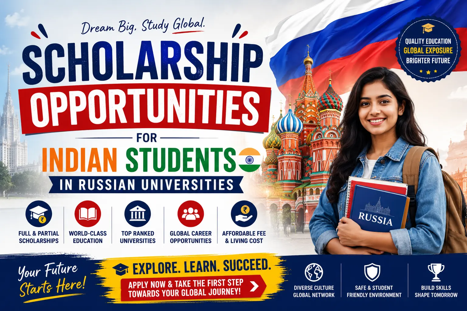 Scholarship Opportunities for Indian Students in Russian Universities