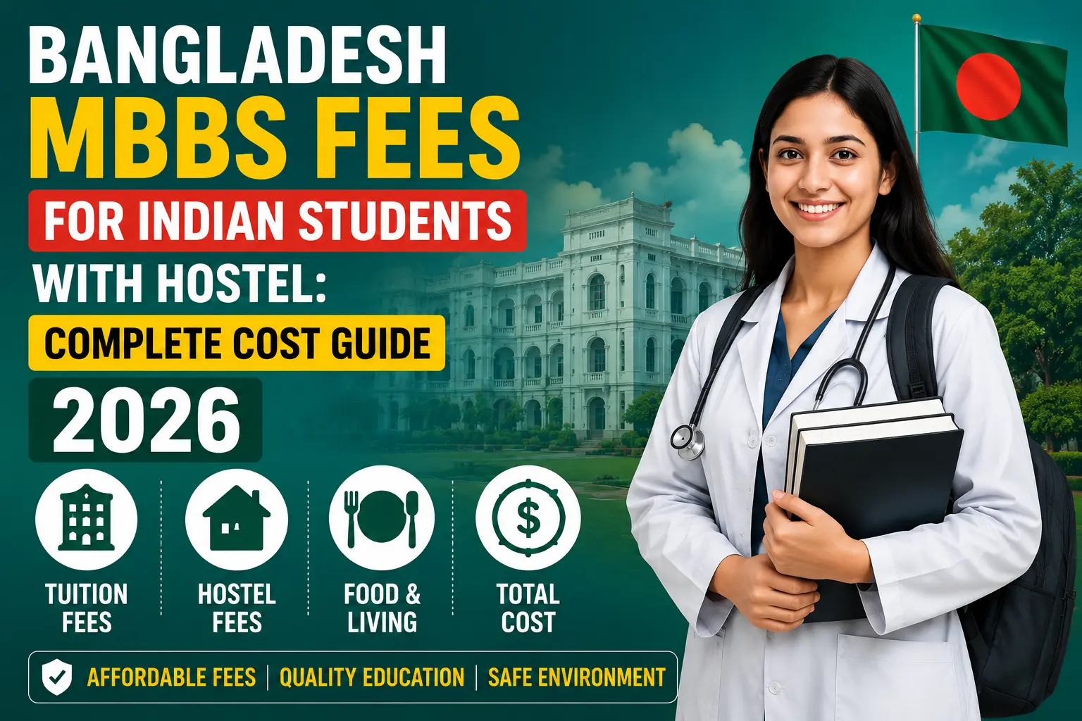 Cost; Indian Students MBBS Bangladesh with Accommodation 2026