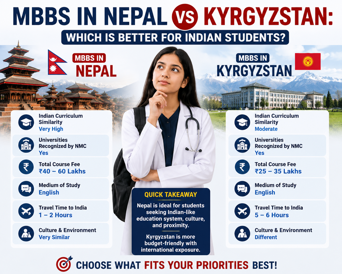 Which is the Best Destination for Indian Students to Pursue MBBS - Nepal or Kyrgyzstan?
