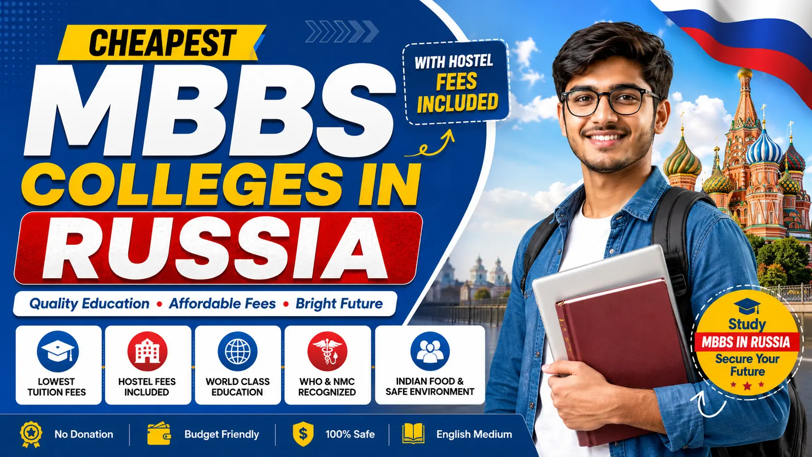 Cheapest MBBS Colleges in Russia with Hostel Fees Included