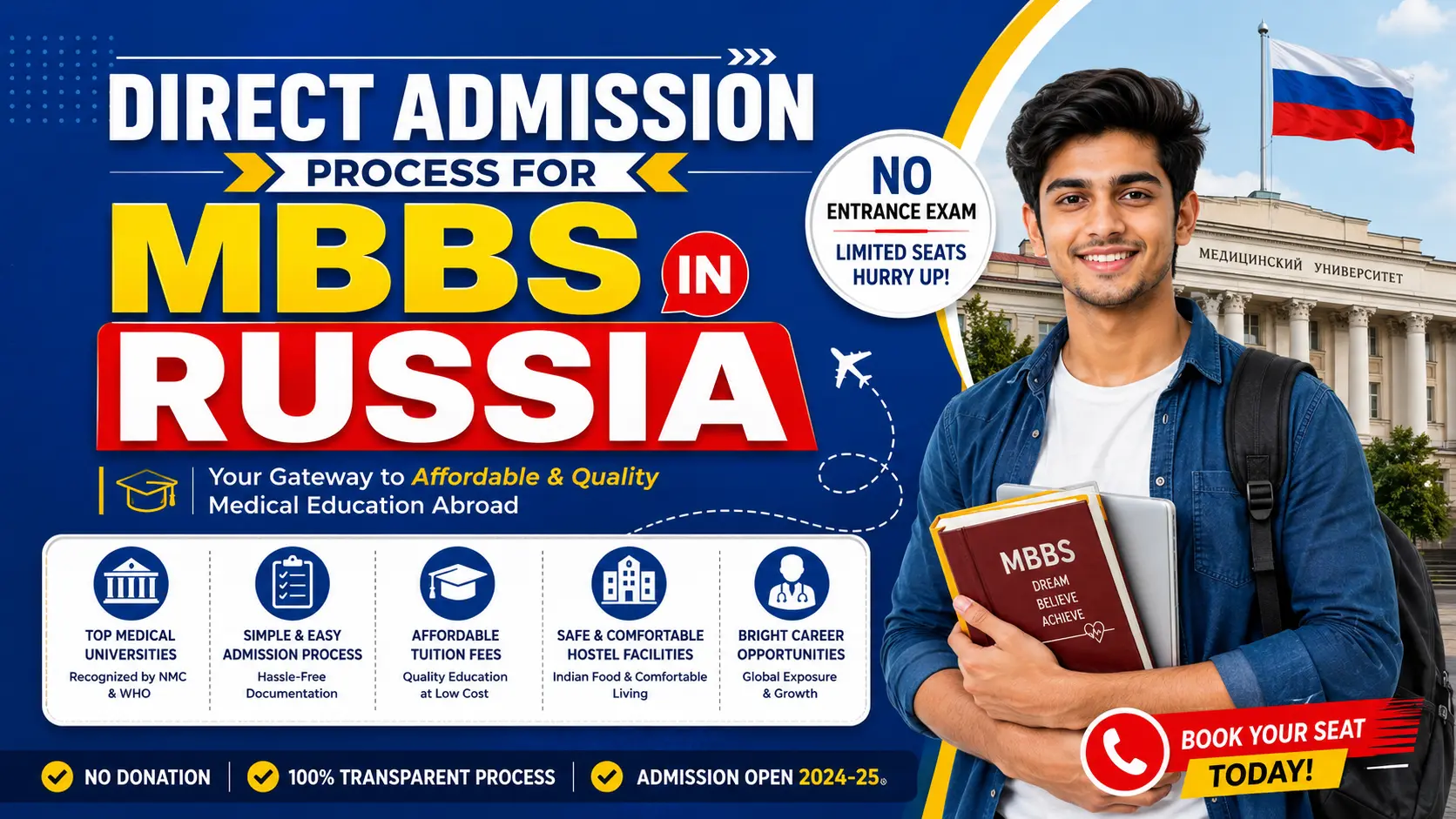 Direct Admission Process for MBBS in Russia