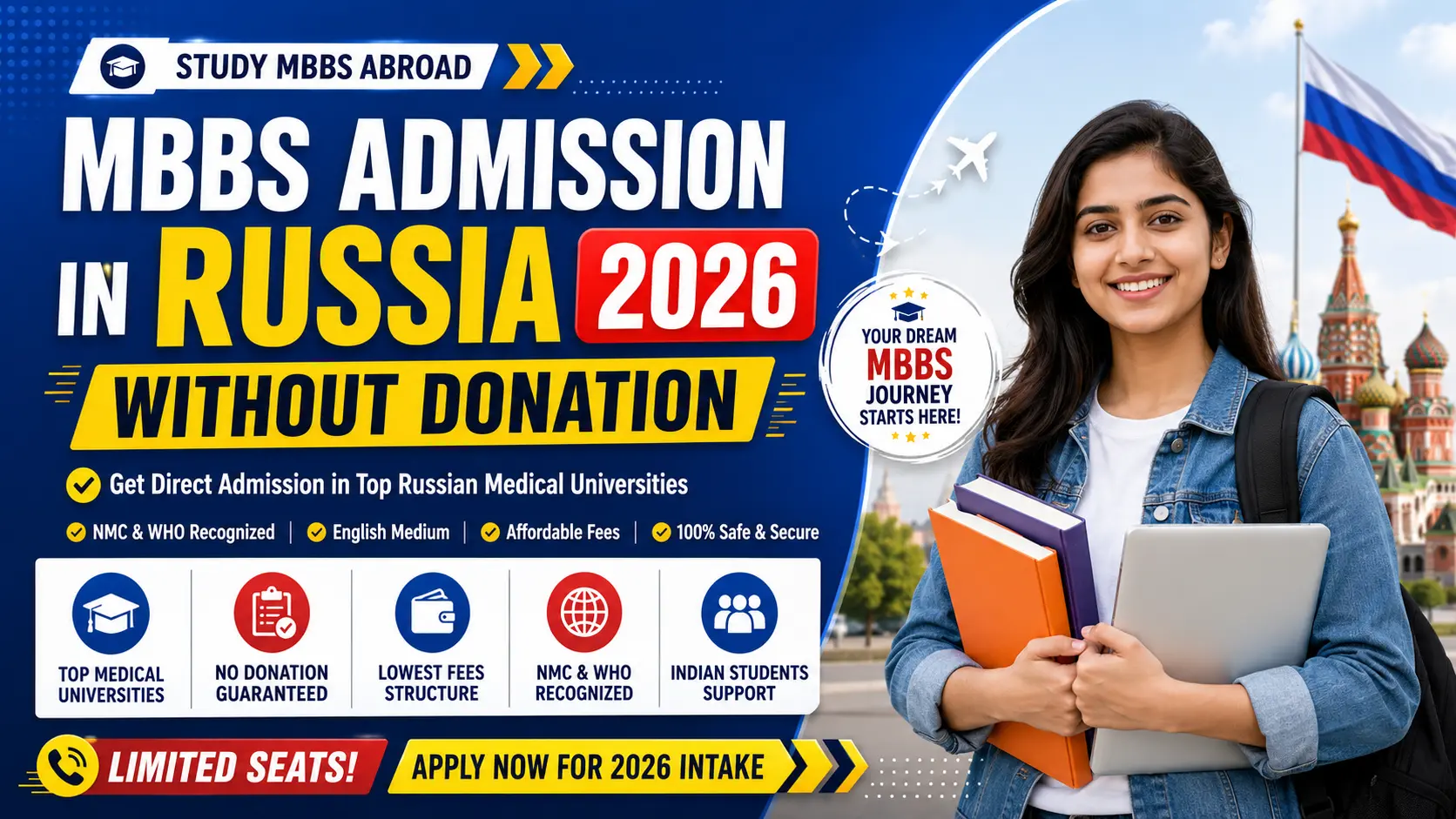 MBBS Admission in Russia 2026 Without Donation
