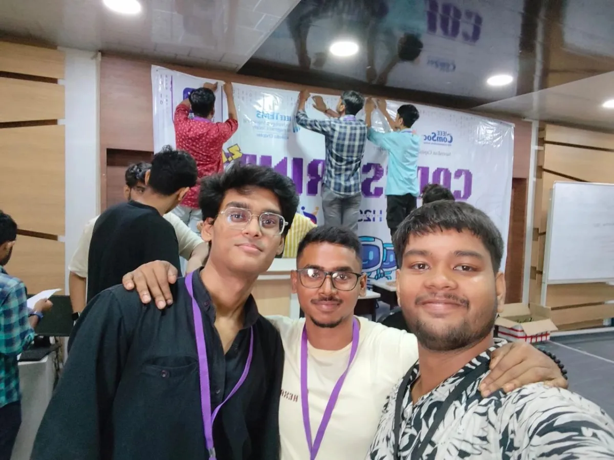 With me, Snigdho Chanakya and Shinjan Kundu (left to right)