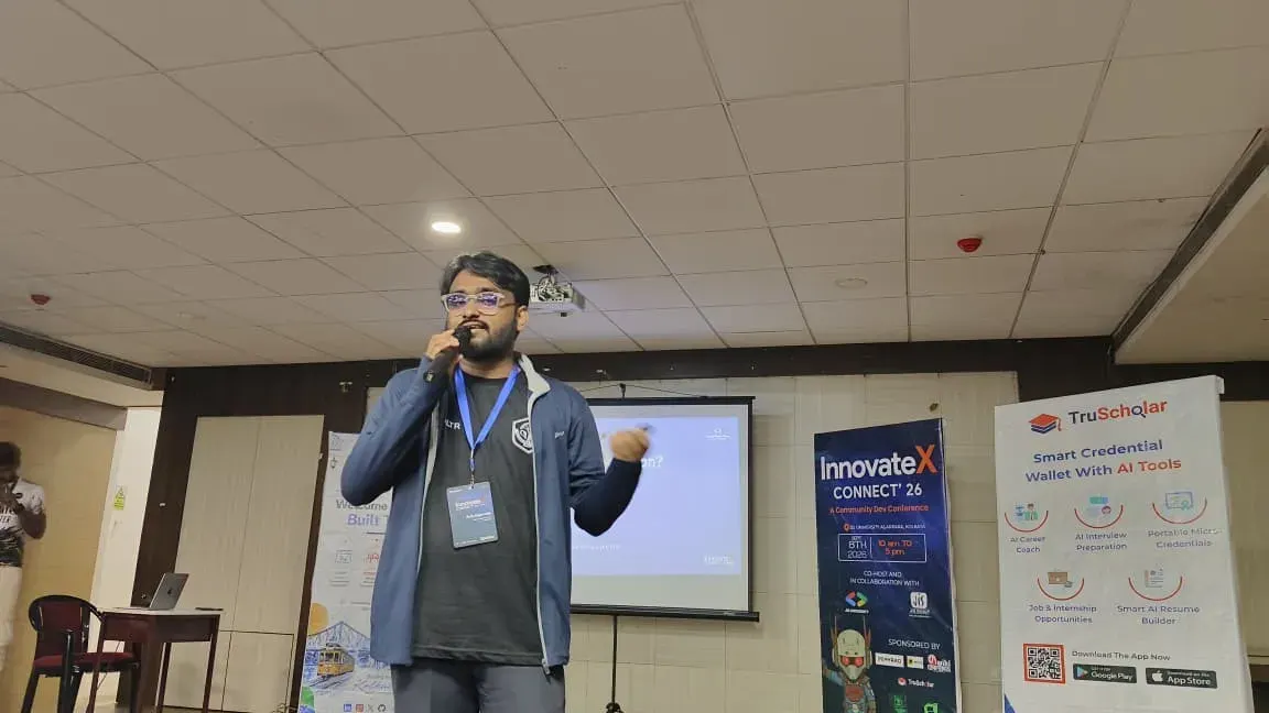 Speaker Avik Agarwala on the Stage