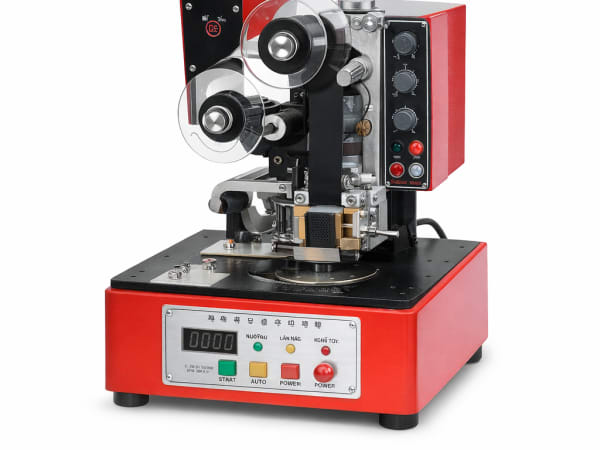 Máy in date trên lọ dạng mân xoay