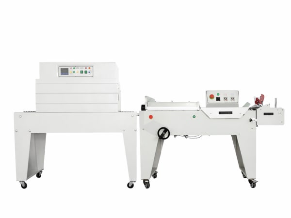 Máy cắt dán & rút màng co bán tự động