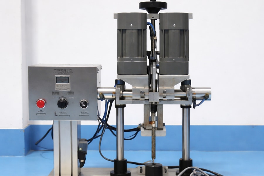 Máy siết nắp 4 con lăn