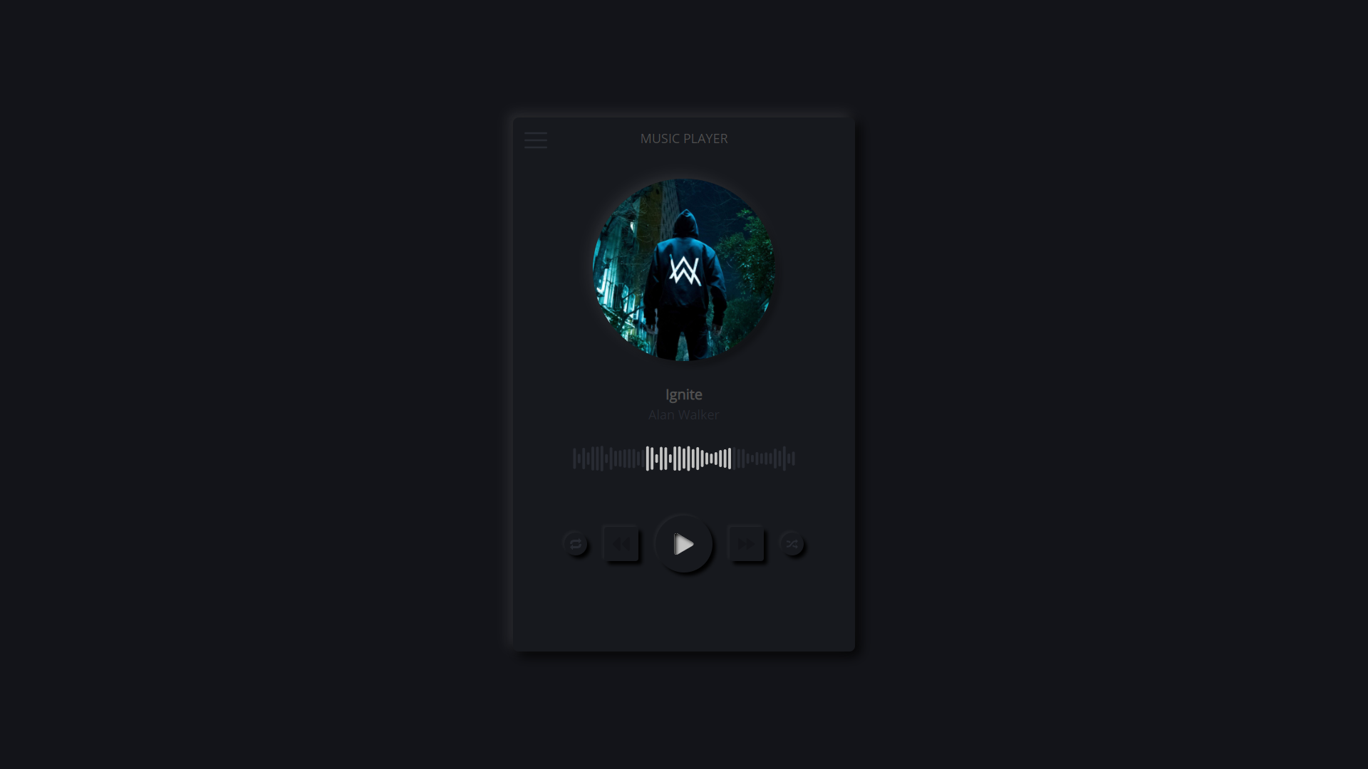 Music Player Neumorphic (Soft UI)