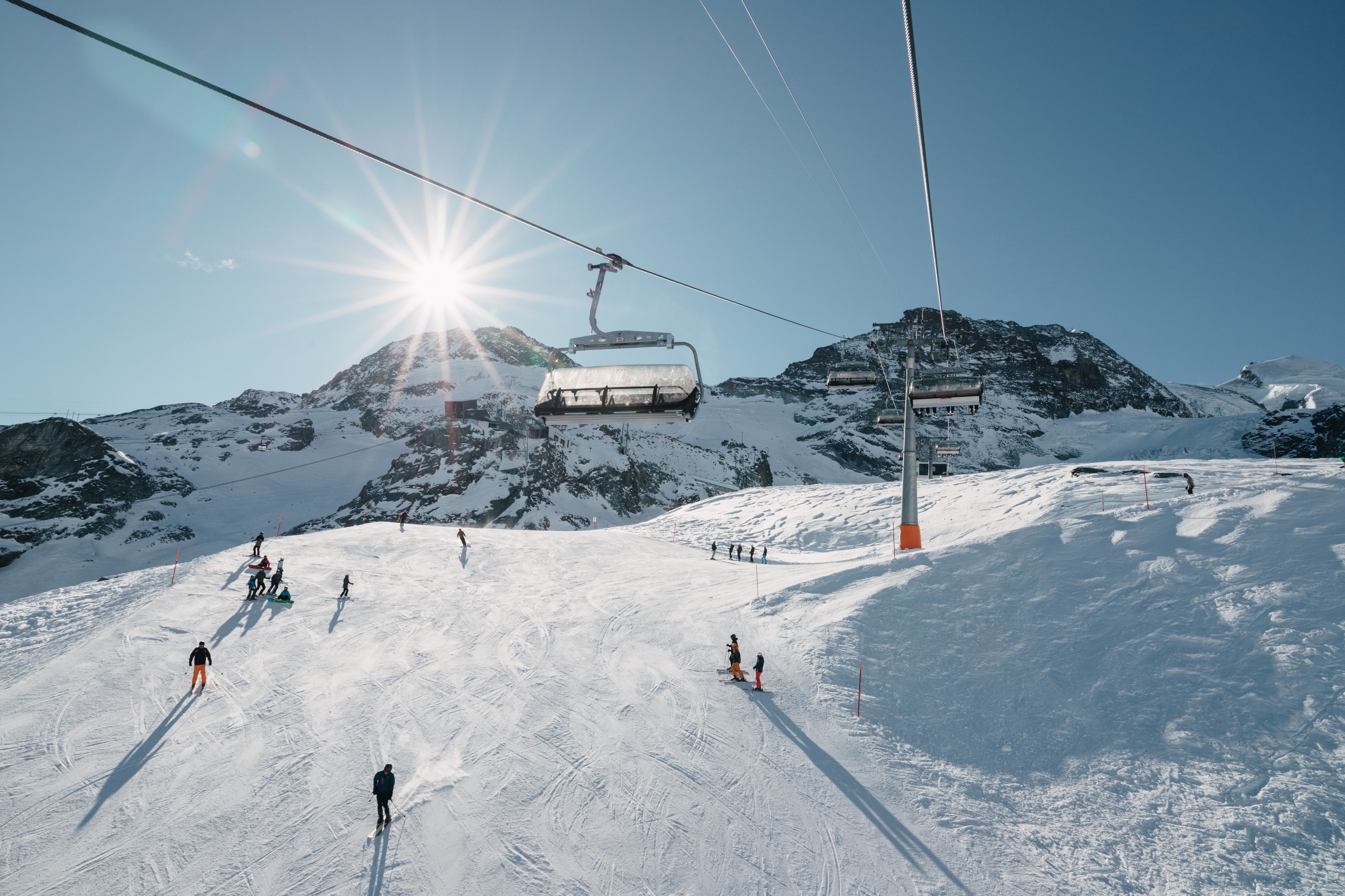 Skifahren Saas-Fee