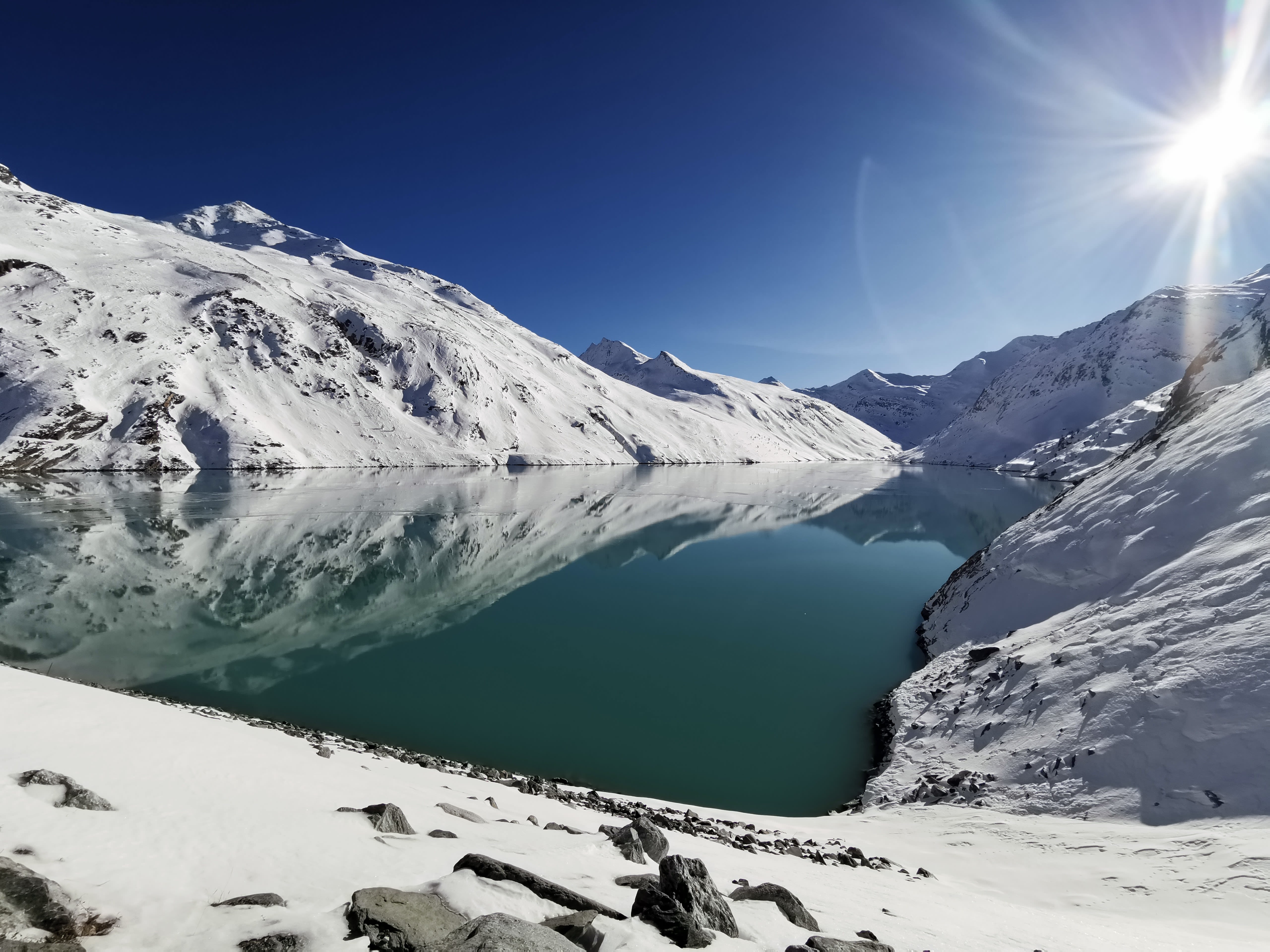 Mattmark Winter Landschaftsbild