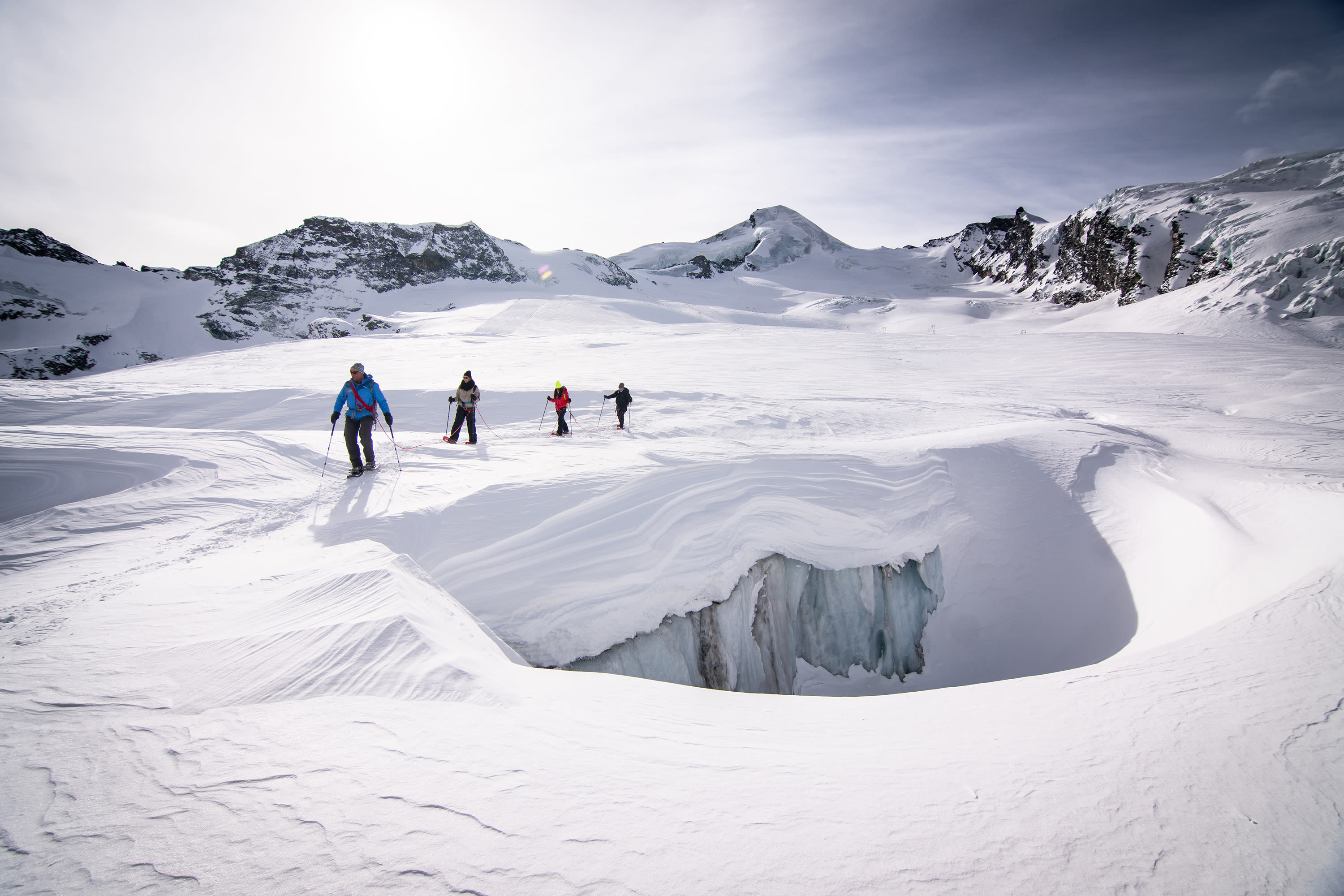 Excursion sur le glacier en hiver