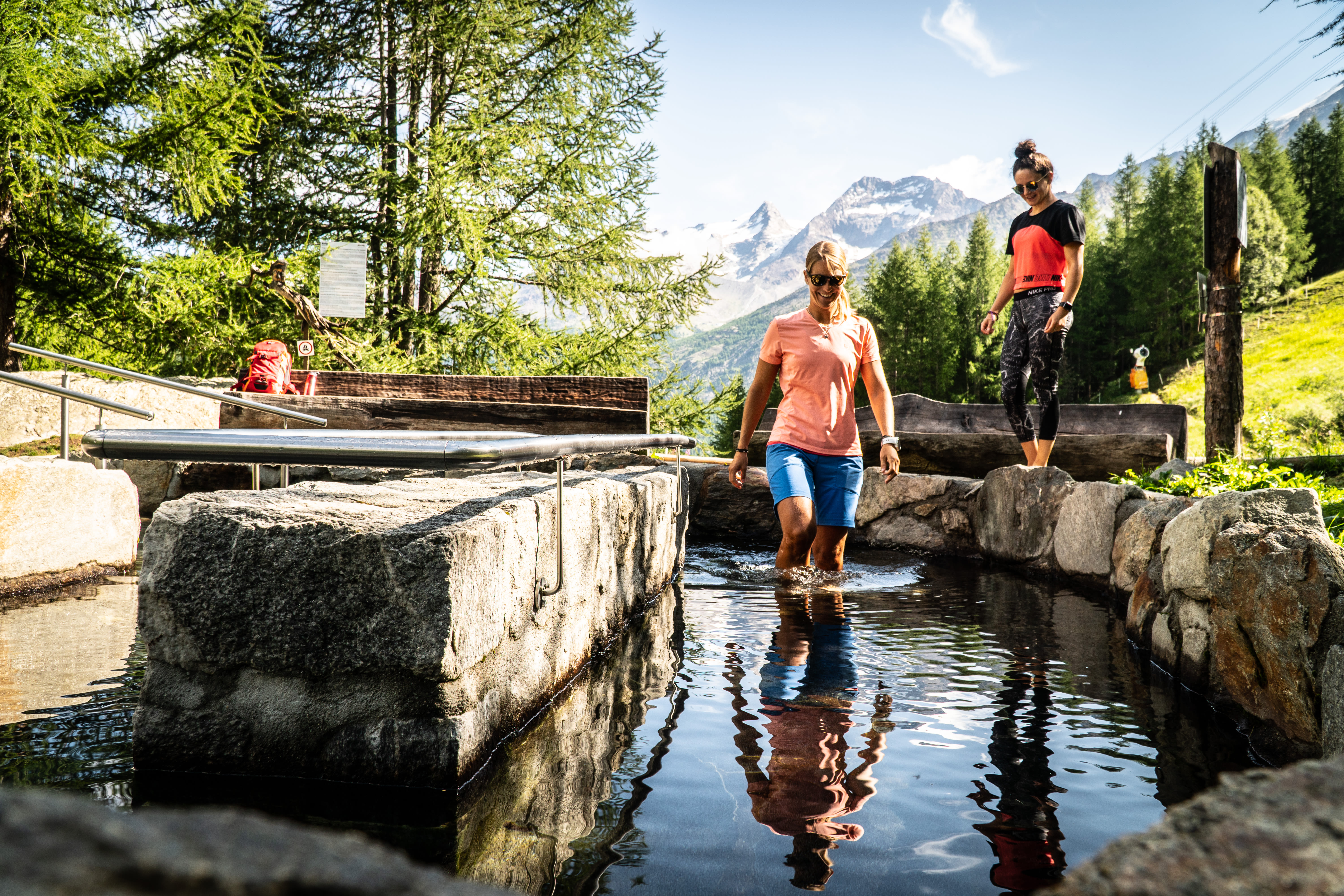 Alpine wellness facilities outdoors where you can feel the power of