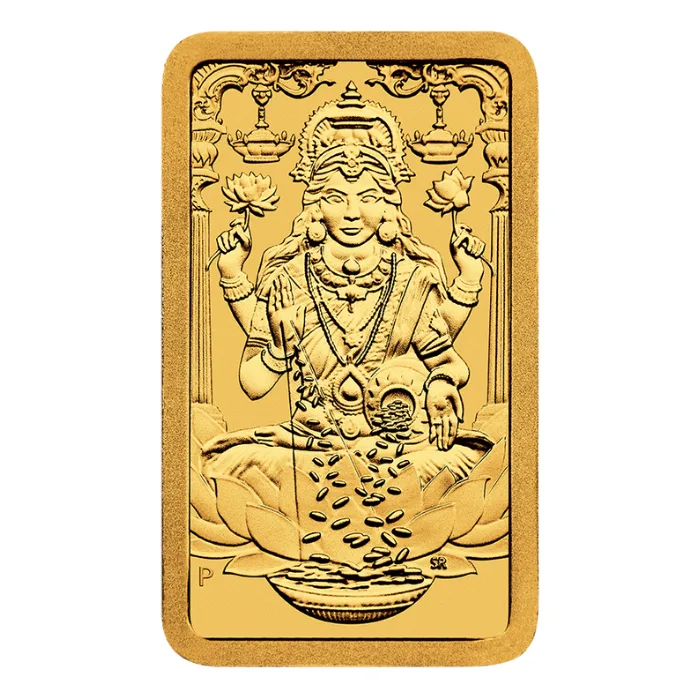 澳洲柏斯鑄幣廠排燈節吉祥天女.9999金條1克(檢驗卡裝)