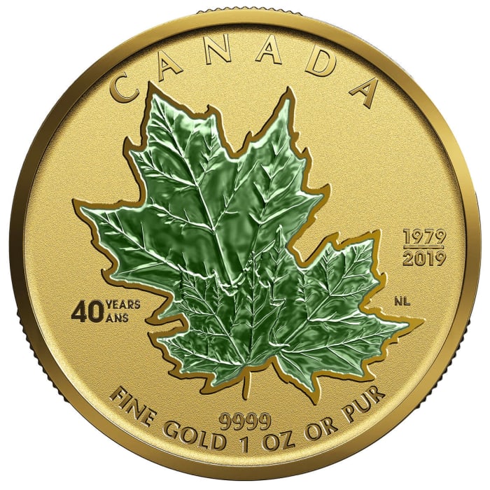 2019 Canada 40th Anniversary of the Gold Maple Leaf .9999