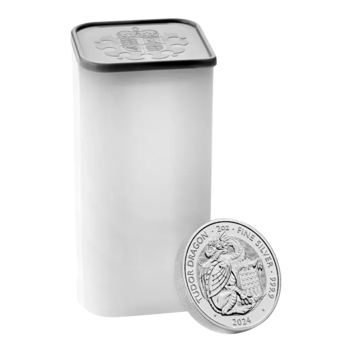 イギリスTudor Dragon 2024 £2 プルーフ銀貨 2024 £2 The Royal Tudor